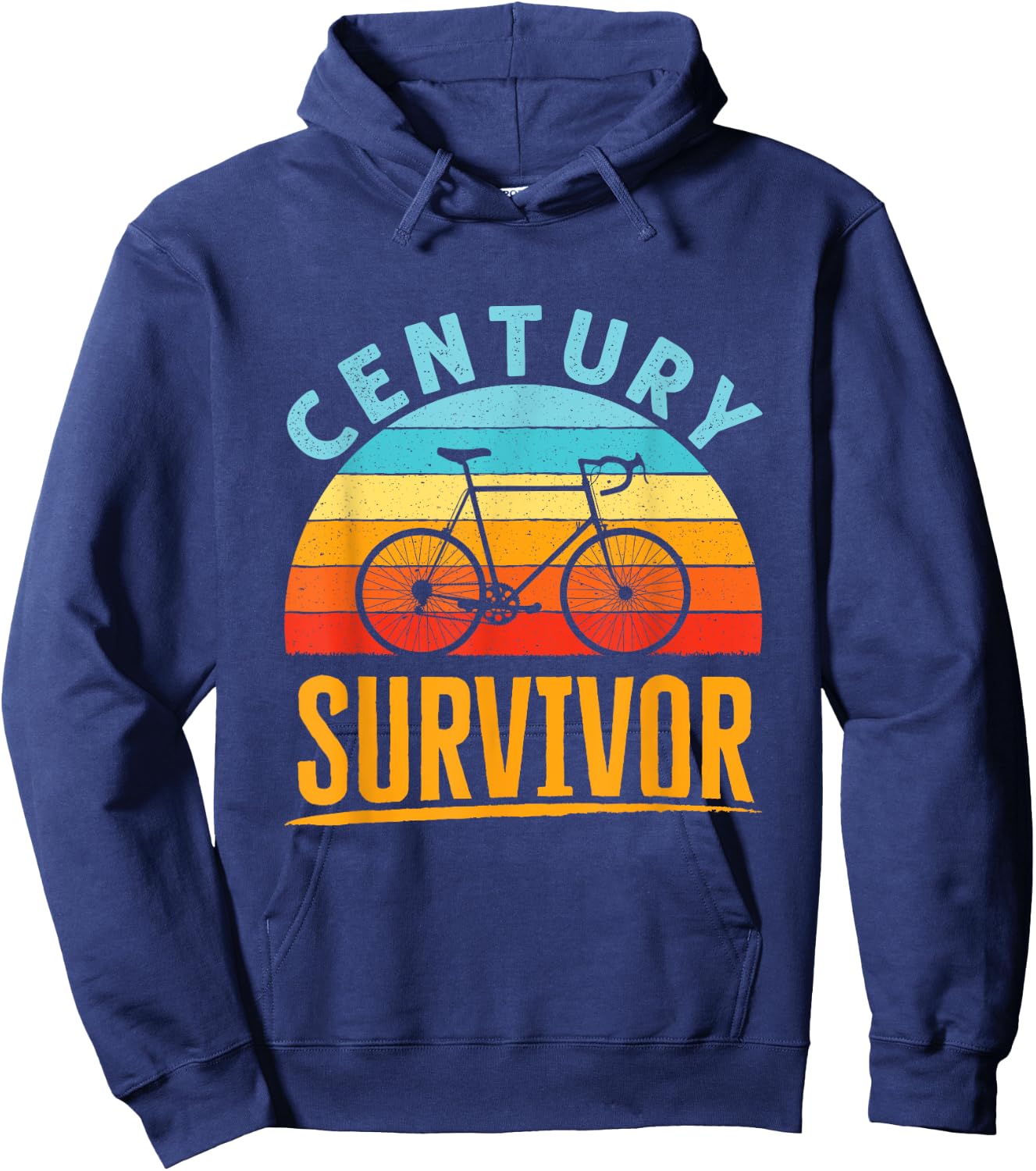 Century Survivor 100 Mile Bicycle Road Cycling Ride Hoodie - Hoodie | Navy
