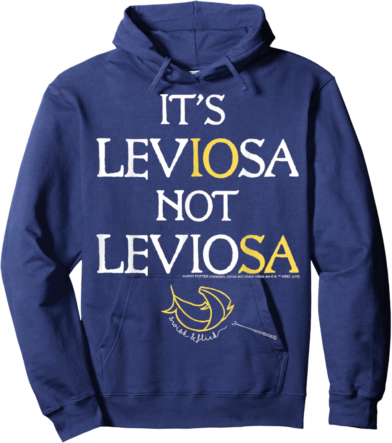 Harry Potter Hermione Granger It's Leviosa Not Leviosa Hoodie - Hoodie | Navy