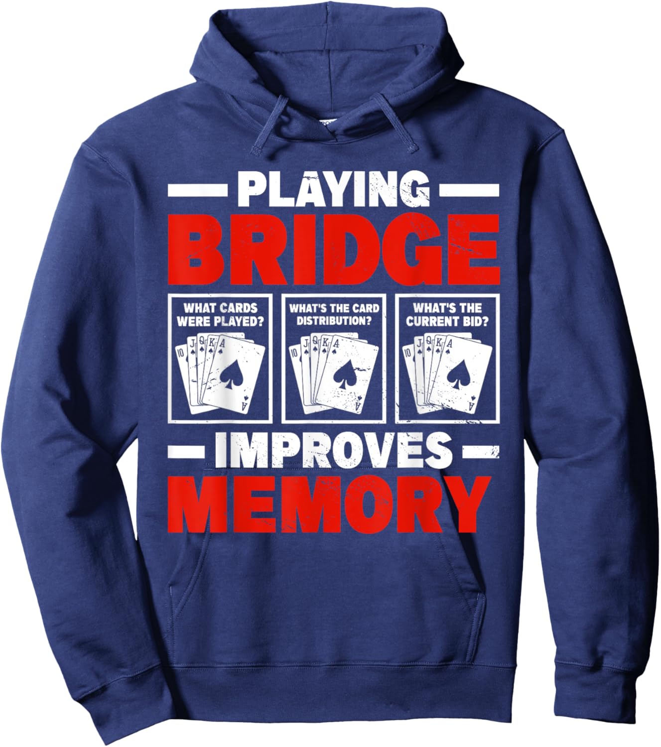 Bridge Card Game Funny Bridge Player Hoodie - Hoodie | Navy