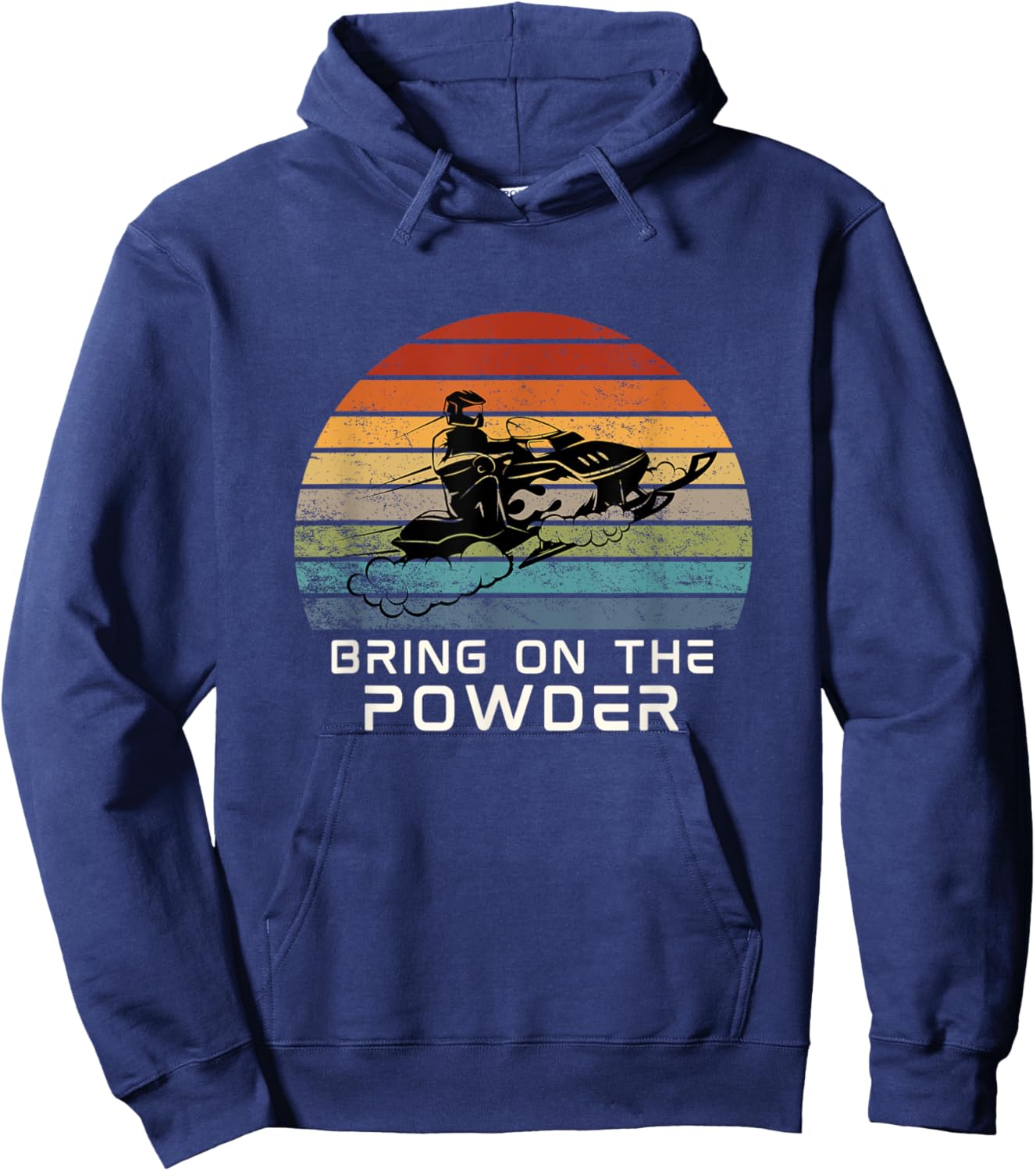 Bring on The Power Snowmobiling Funny Snowmobile Hoodie - Hoodie | Navy