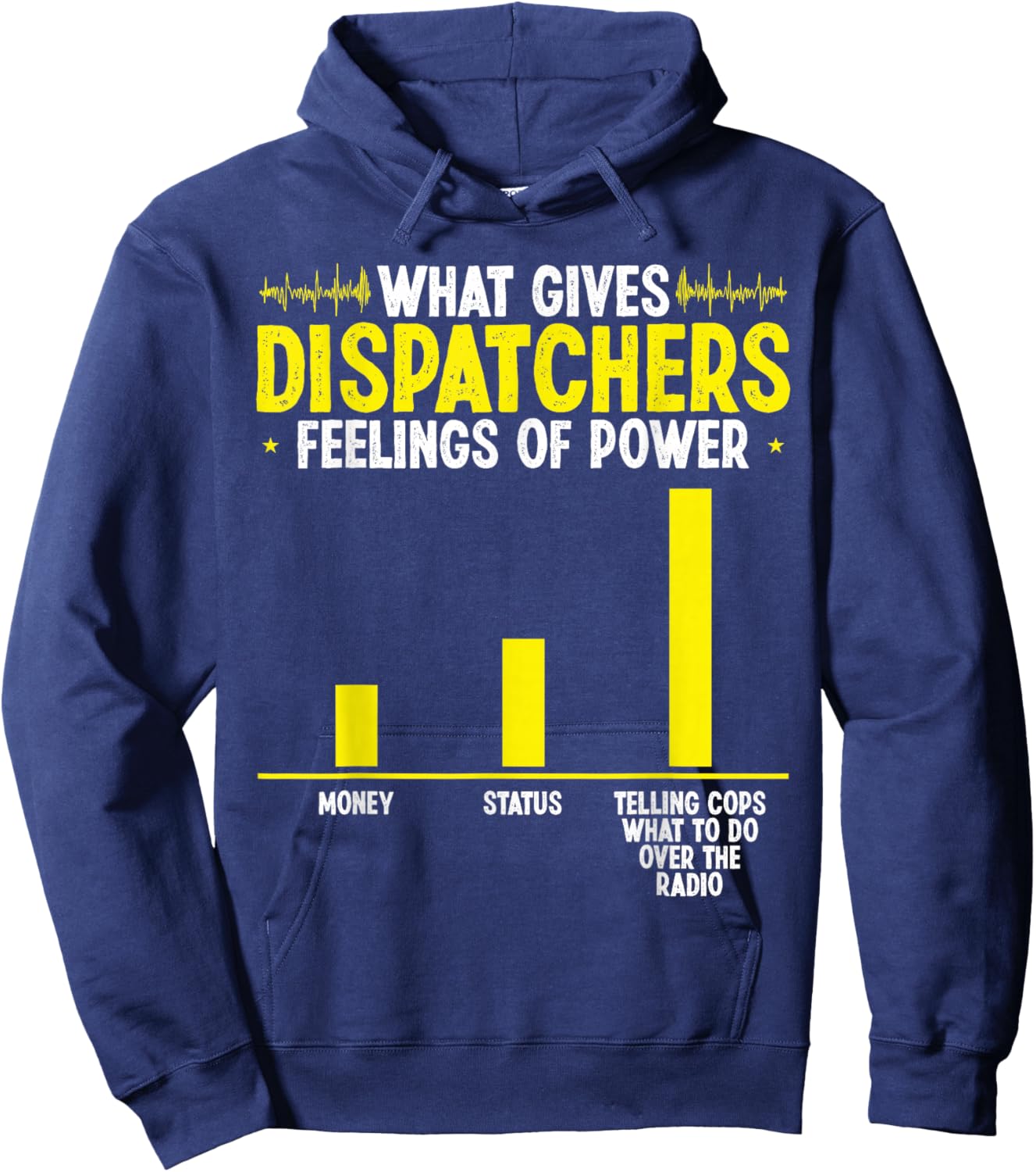 Thin Gold Line Flag May be your 911 Dispatch Operator Hoodie - Hoodie | Navy