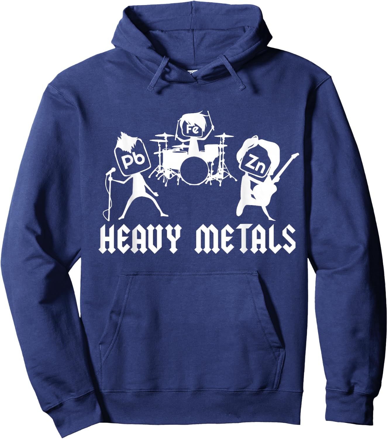 Teacher Funny Saying Heavy Metals Rocks Chemistry Music love Hoodie - Hoodie | Navy