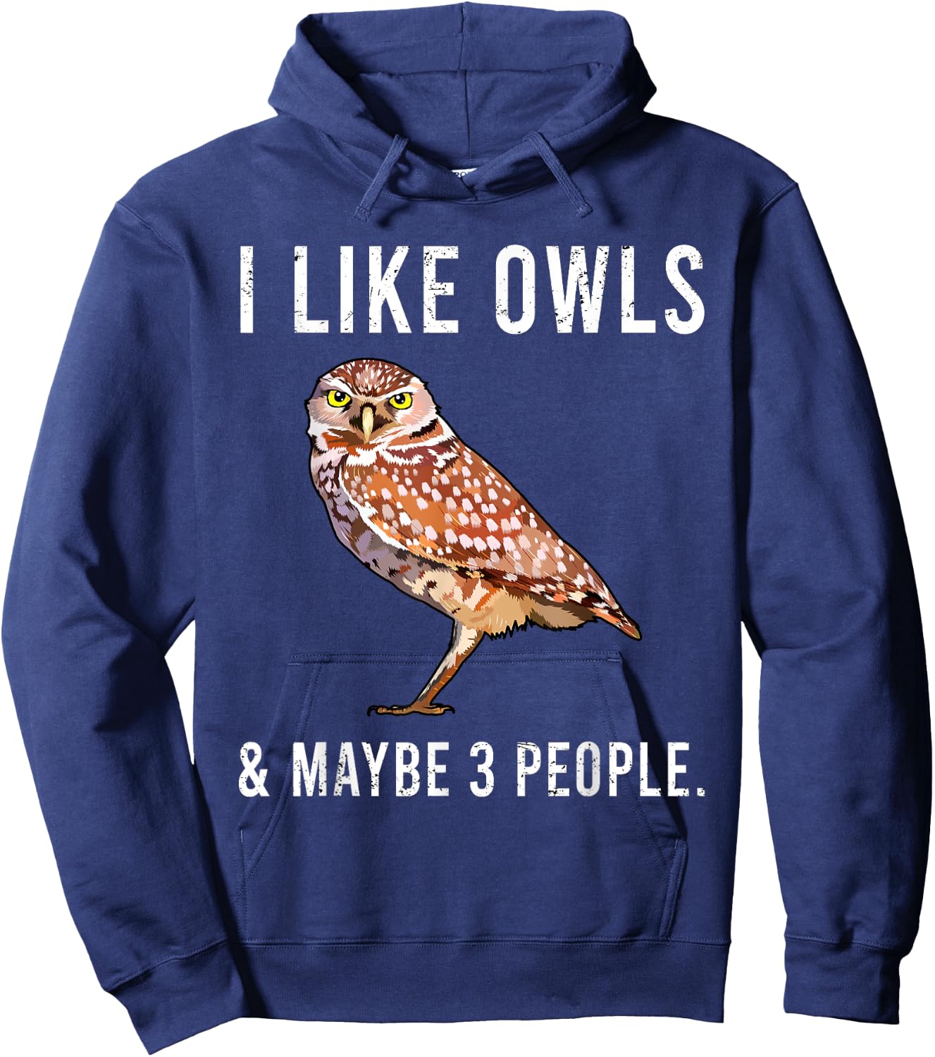 Funny I Like Burrowing Owls And Maybe 3 People Hoodie - Hoodie | Navy
