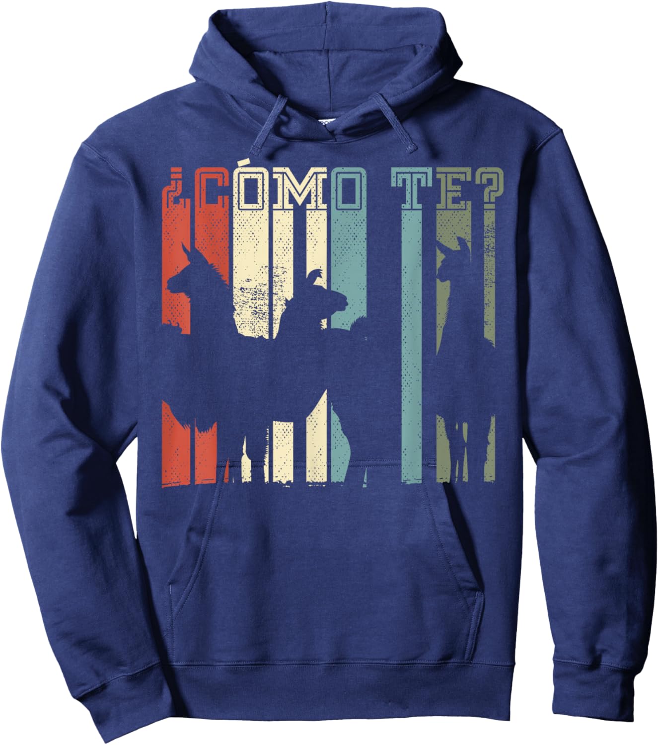 Funny Spanish gift, Como Te Llama, Llama design Hoodie - Hoodie | Navy