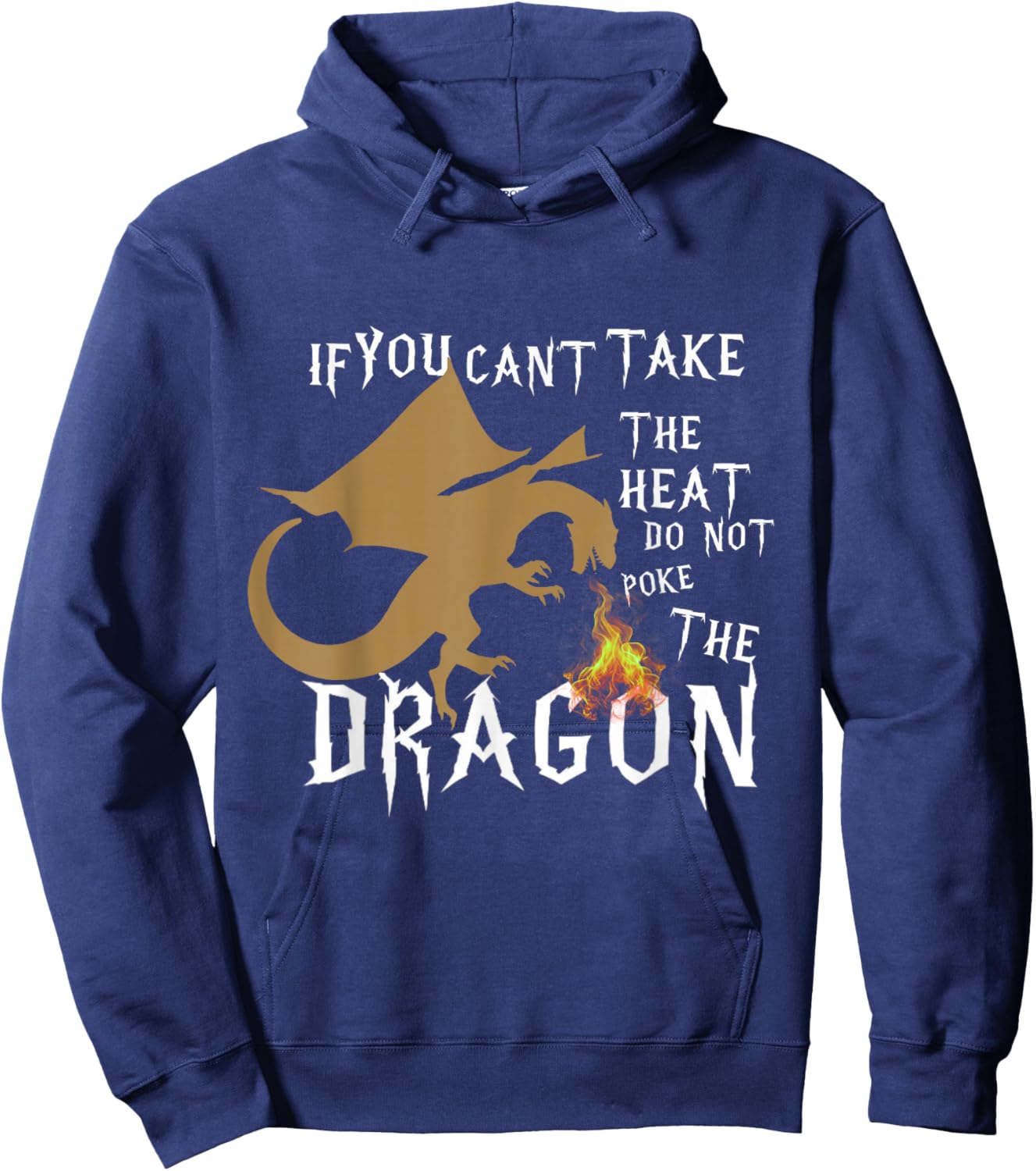 Flying Mythical Creature Cool Dragon Lovers Design Hoodie - Hoodie | Navy