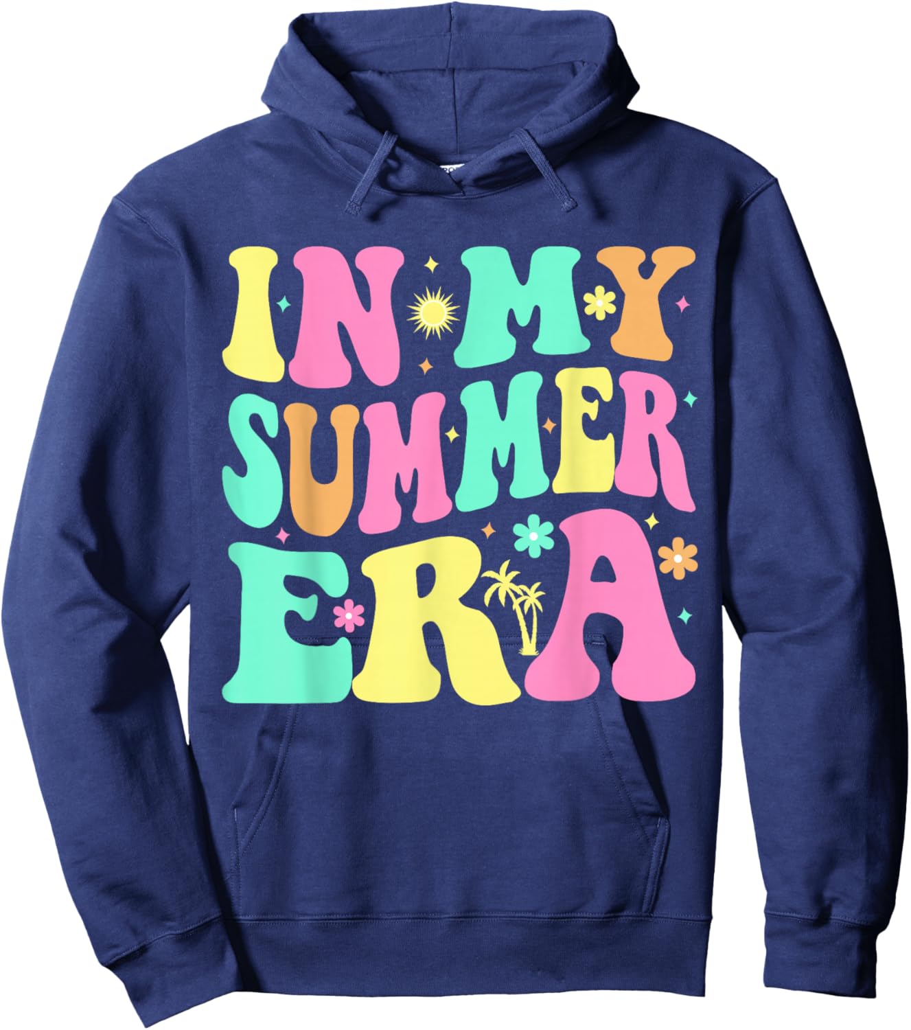 In My Summer Era Groovy Last Day of School Teacher Summer Hoodie - Hoodie | Navy