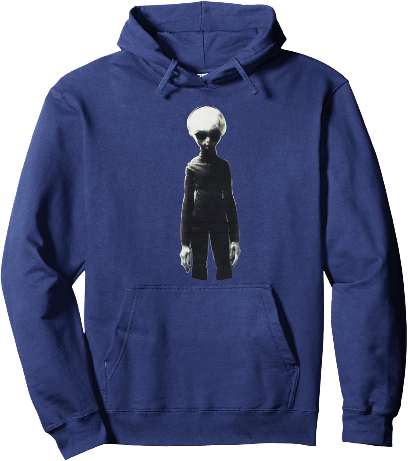 Skinny Bob The Alien | Top Secret Real Grey Extraterrestrial Hoodie - Hoodie | Navy