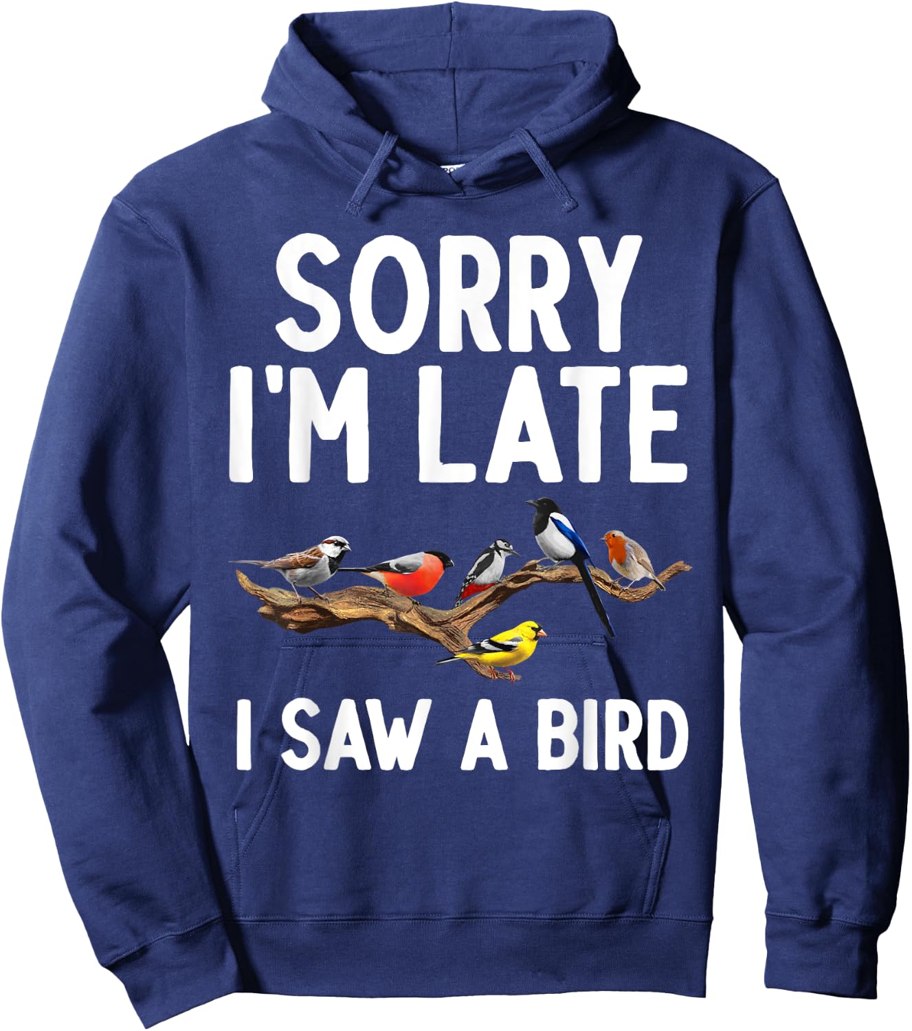 Cool Bird Watching Art Women Birder Nerd Birdwatcher Hoodie - Hoodie | Navy