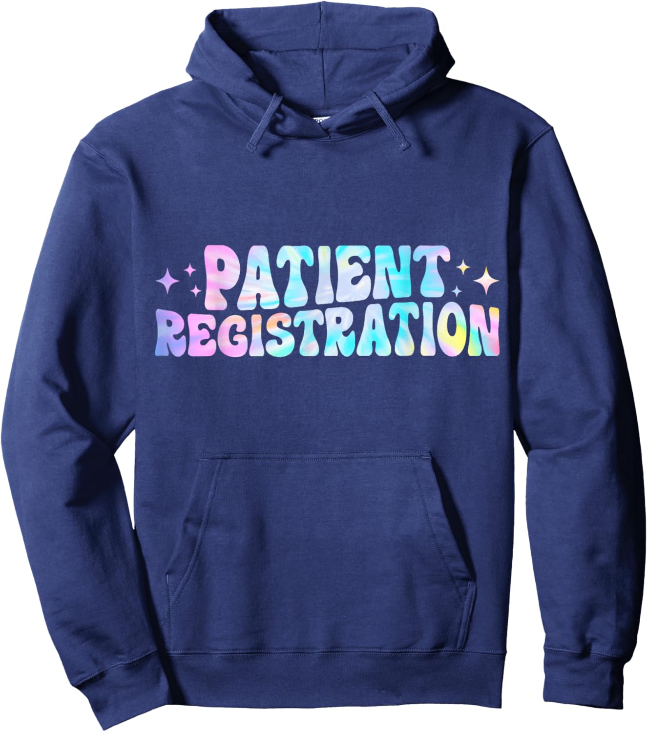 Patient Registration Registrar Emergency Department Tie Dye Hoodie - Hoodie | Navy