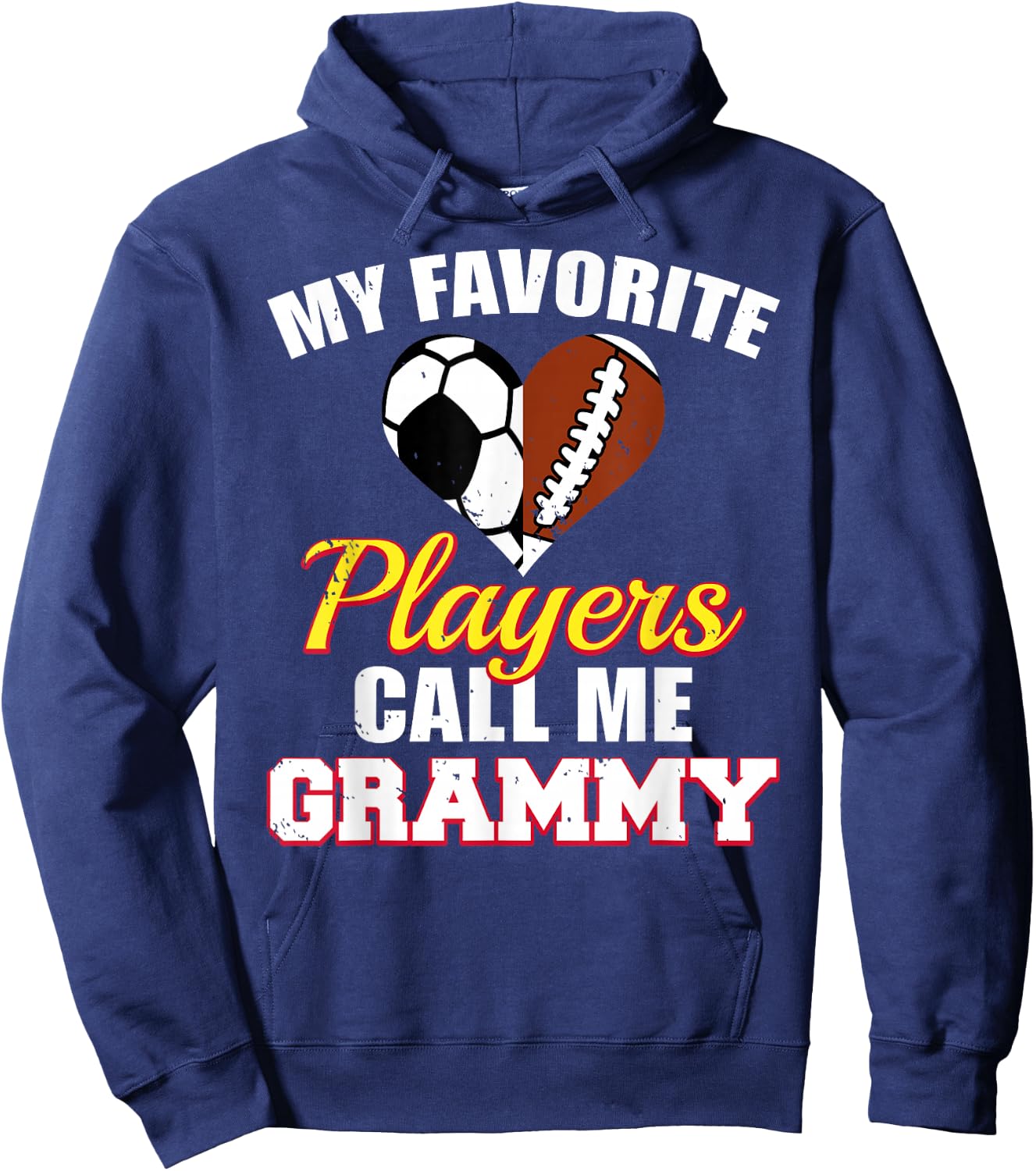 My Favorite Players Call Me Grammy Soccer Football Grammy Hoodie - Hoodie | Navy