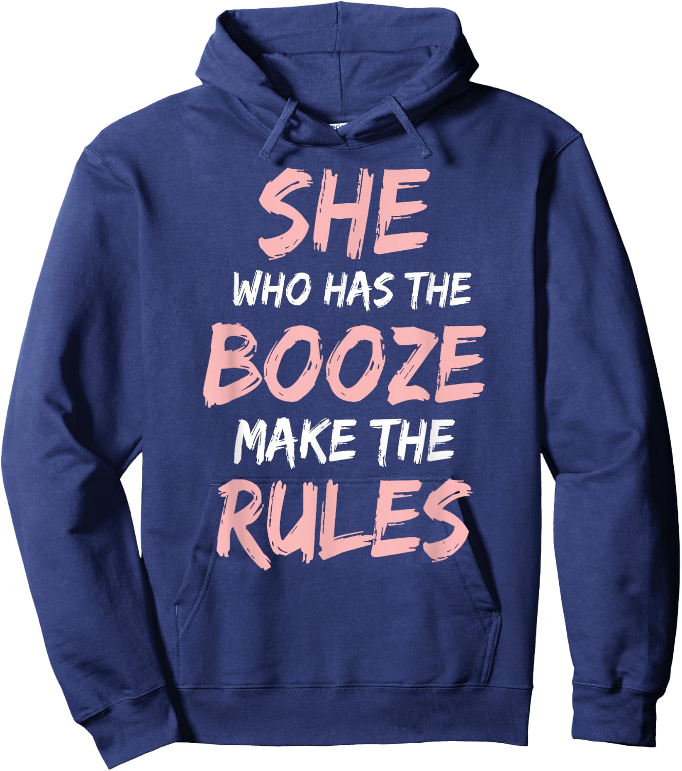 She Who Has The Booze Make Rules Funny Bartender Women Hoodie - Hoodie | Navy