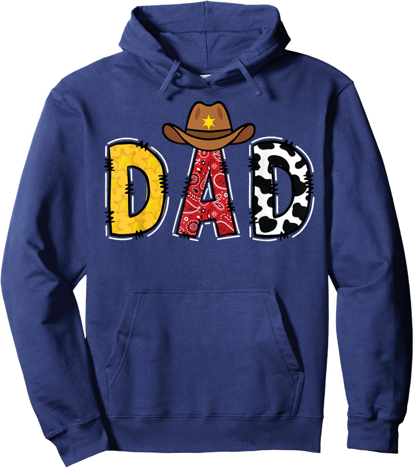 Cowboy Dad Western Rodeo Theme Kids Birthday Party Hoodie - Hoodie | Navy
