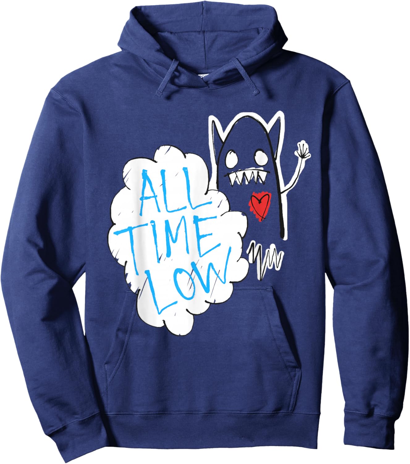 All Time Low Monster Heart Hoodie - Hoodie | Navy