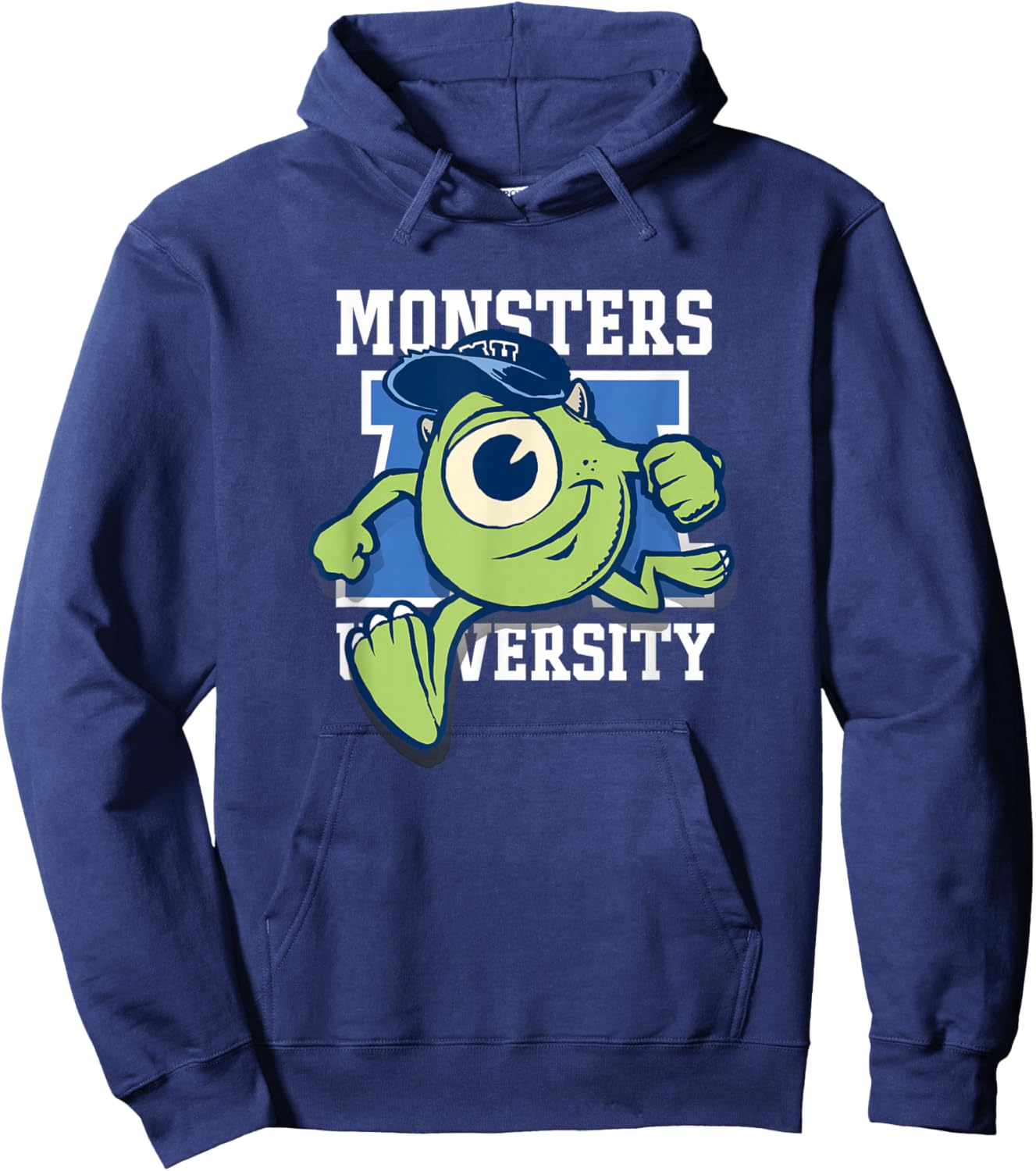 Disney Pixar Monsters University Mike Wazowski Big Portrait Hoodie - Hoodie | Navy