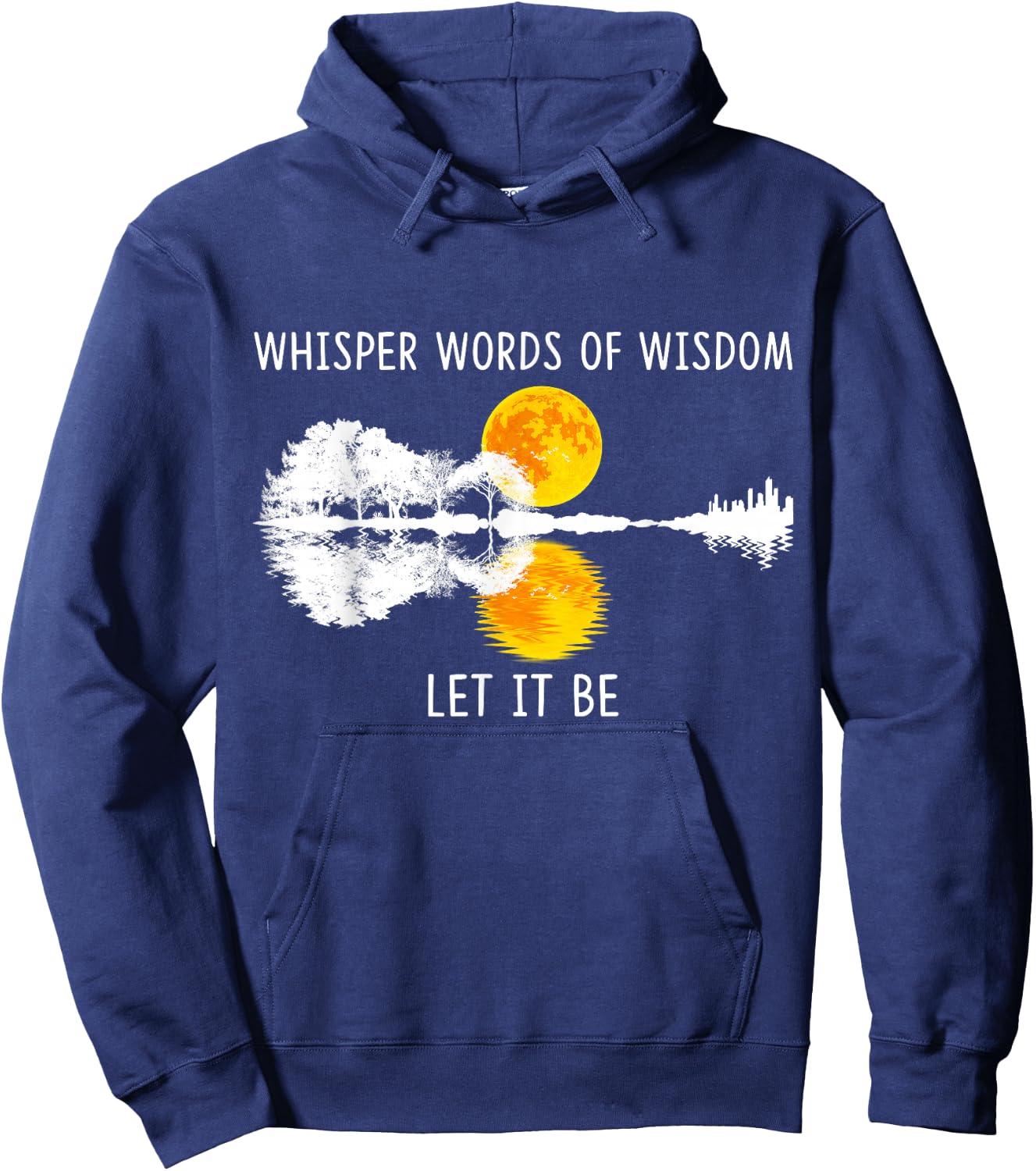 Whisper Words Of Wisdom Let-It Be Guitar Lake Shadow Hoodie - Hoodie | Navy