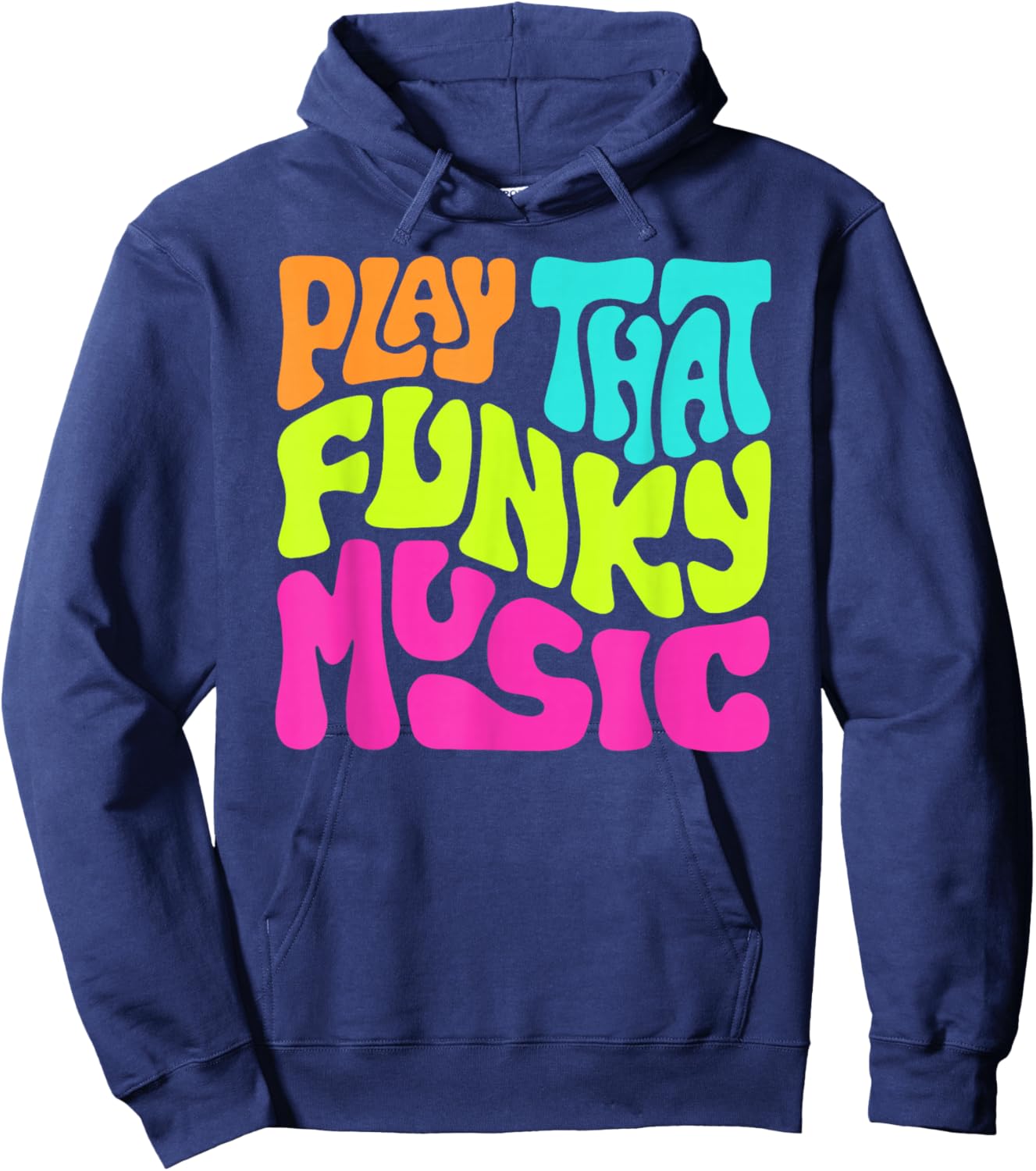 Slightly Unhinged Heather Play That Funky Music Word Art , Small, Black Hoodie - Hoodie | Navy
