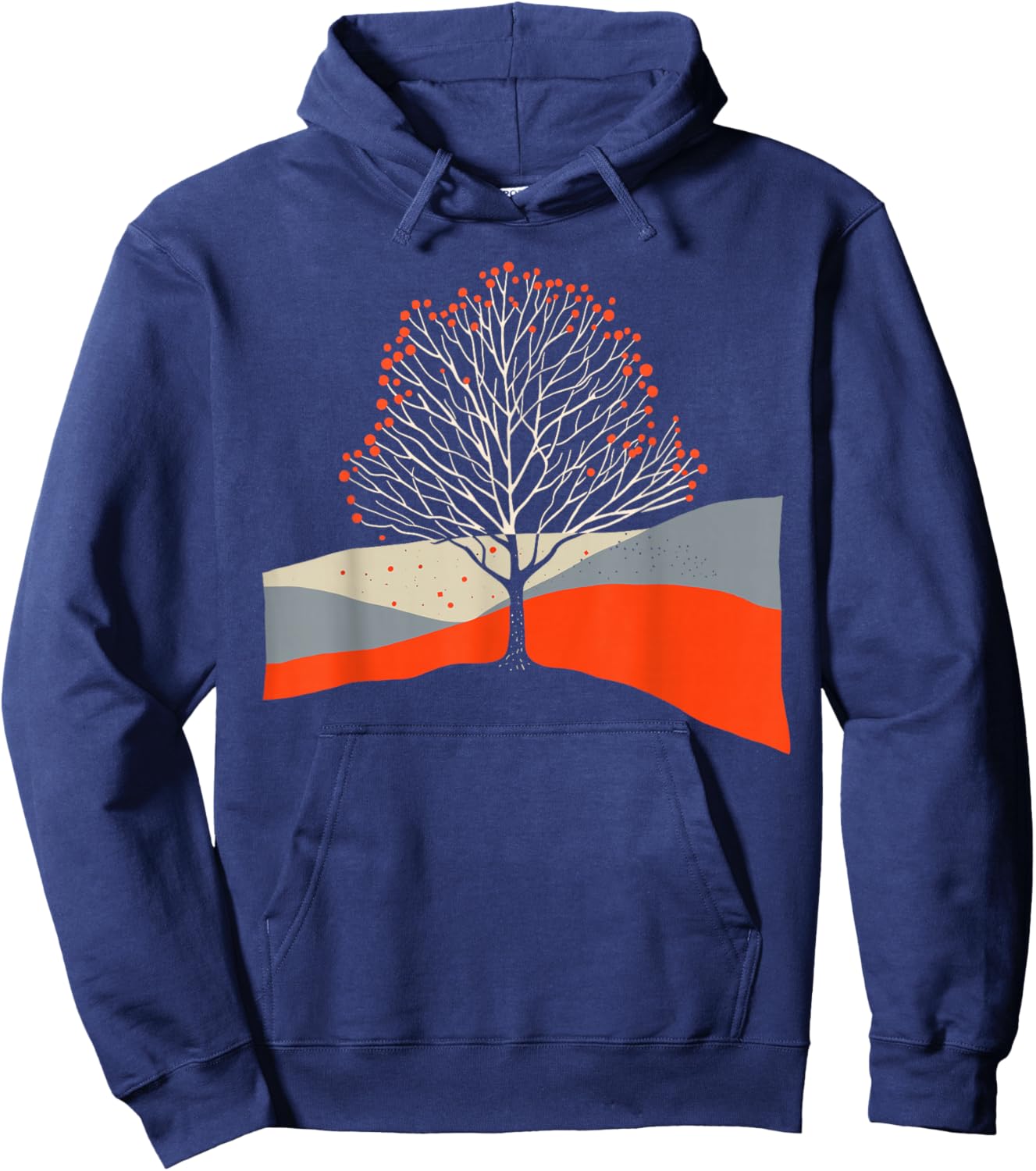 Japanese Tree and Leaves Art, Natur Lover, Men, Women Hoodie - Hoodie | Navy