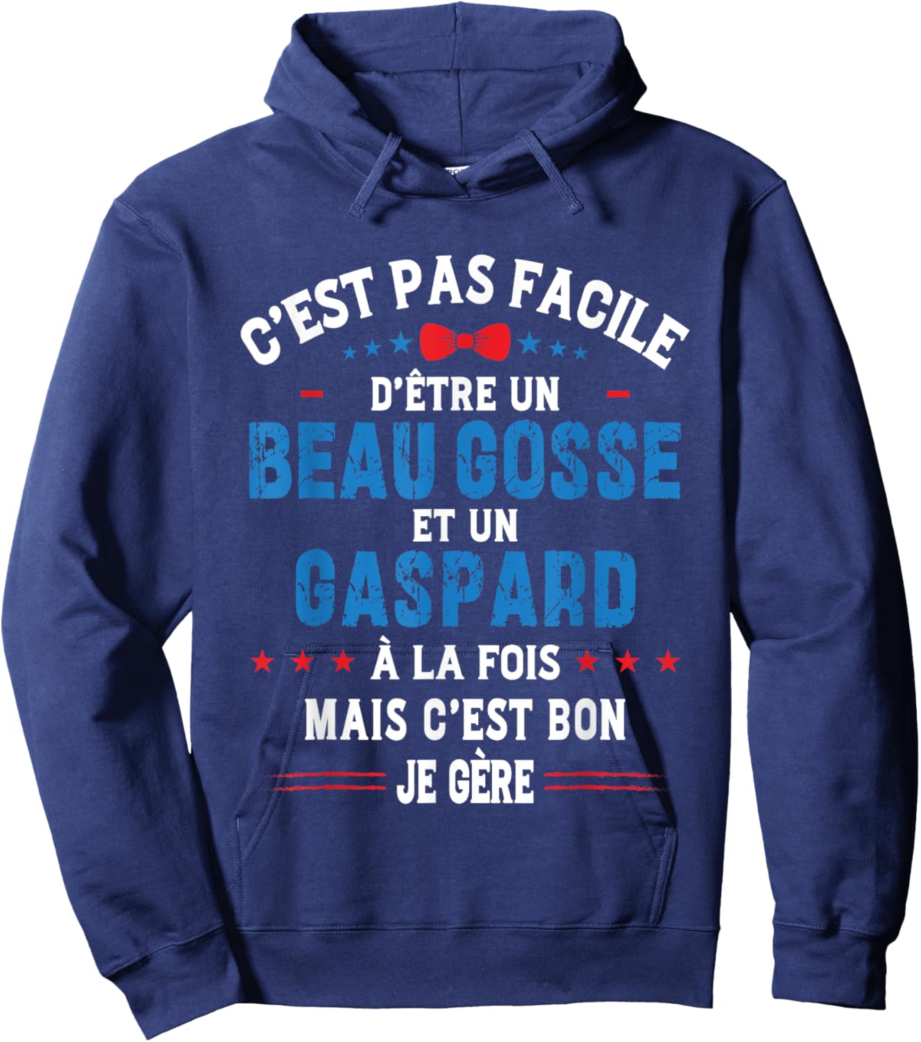 Cadeau De Noël Drôle Pour Homme Beau Gosse Gaspard Humour Hoodie - Hoodie | Navy