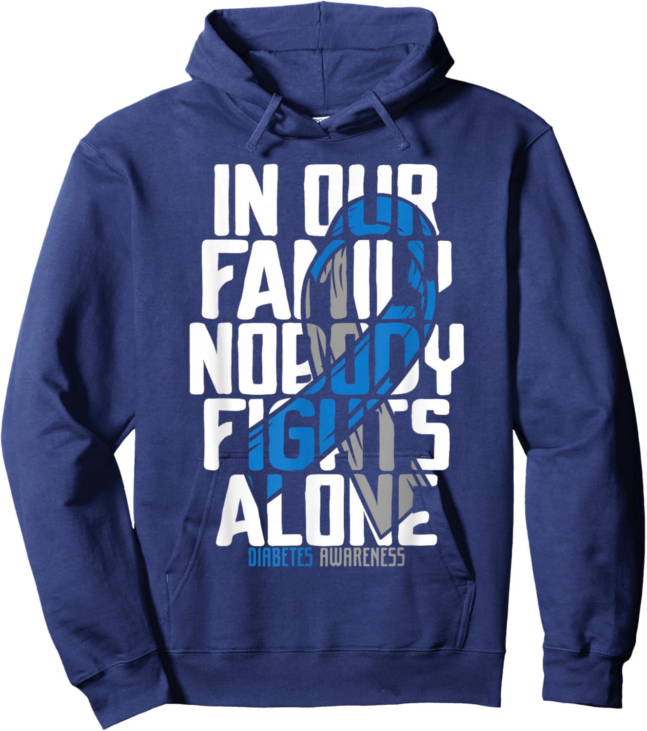Diabetes Support Family Diabetic T2D T1D Diabetes Awareness Hoodie - Hoodie | Navy