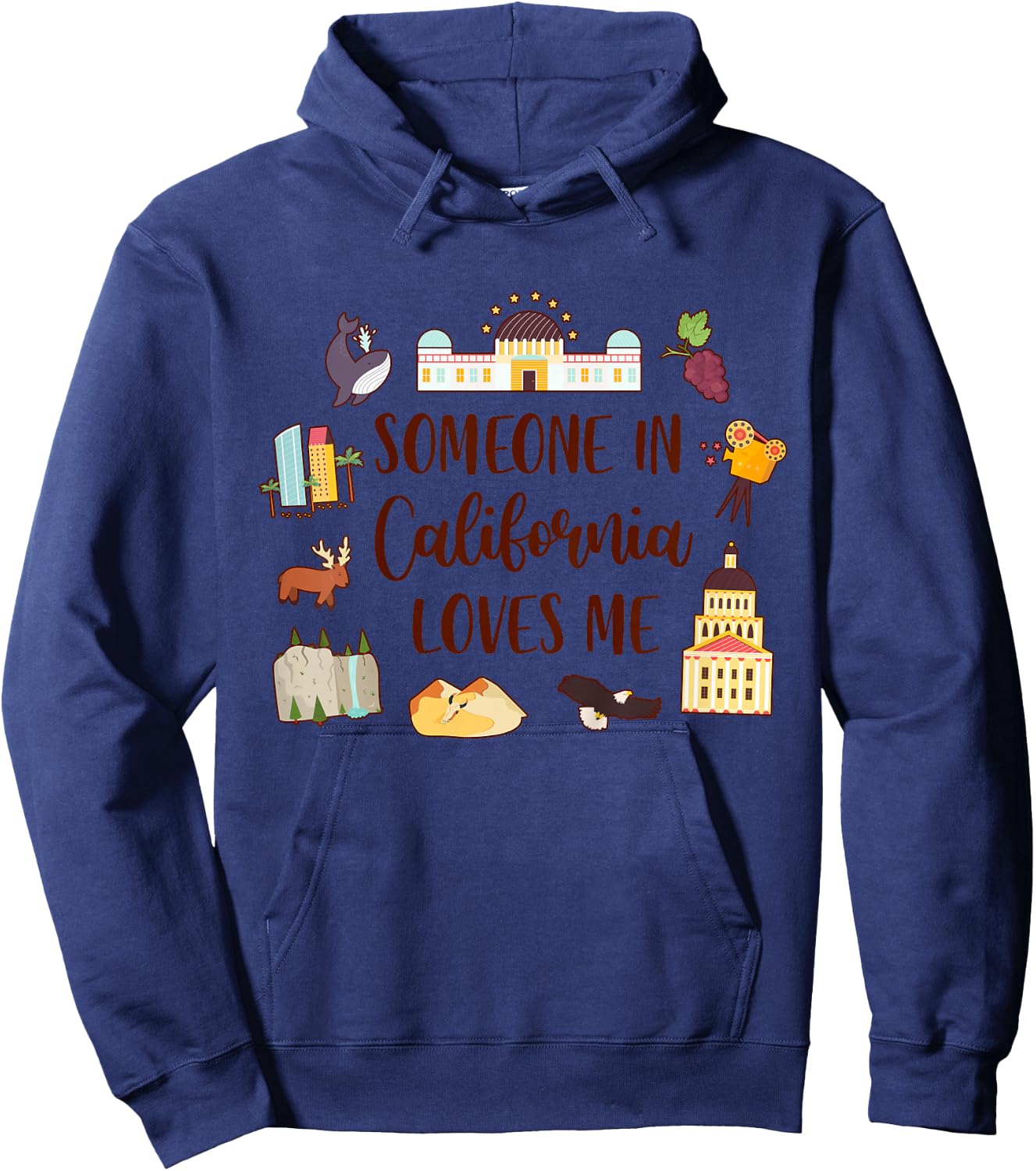 California Baby Travel Trip Someone in California Loves Me Hoodie - Hoodie | Navy