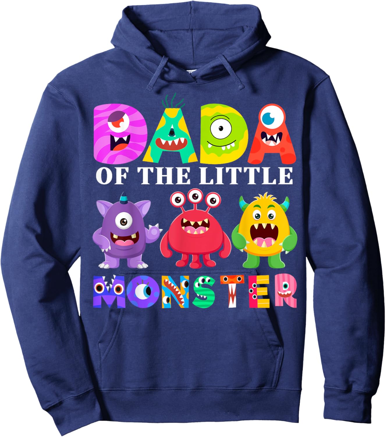 Dada Little Monster Kids 1st Birthday Party Family Monster Hoodie - Hoodie | Navy