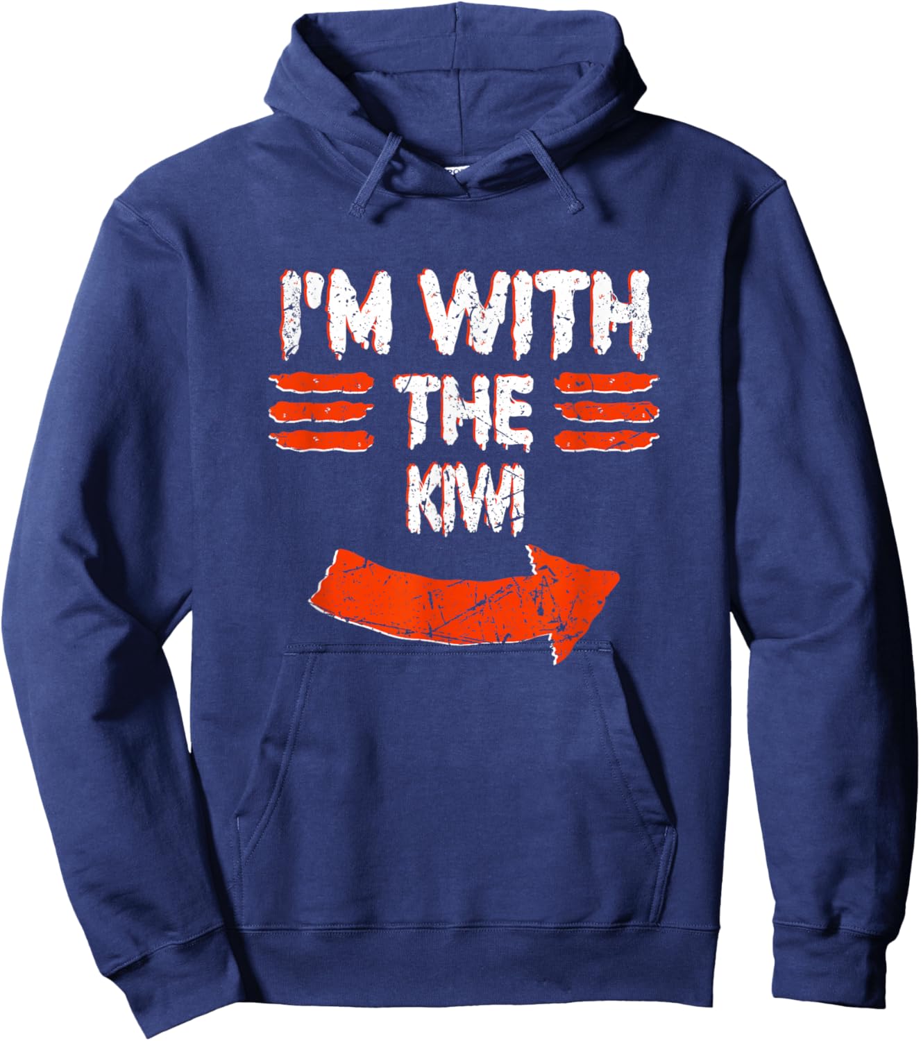 Vintage I'm With the Kiwi Lazy Halloween Costume Hoodie - Hoodie | Navy