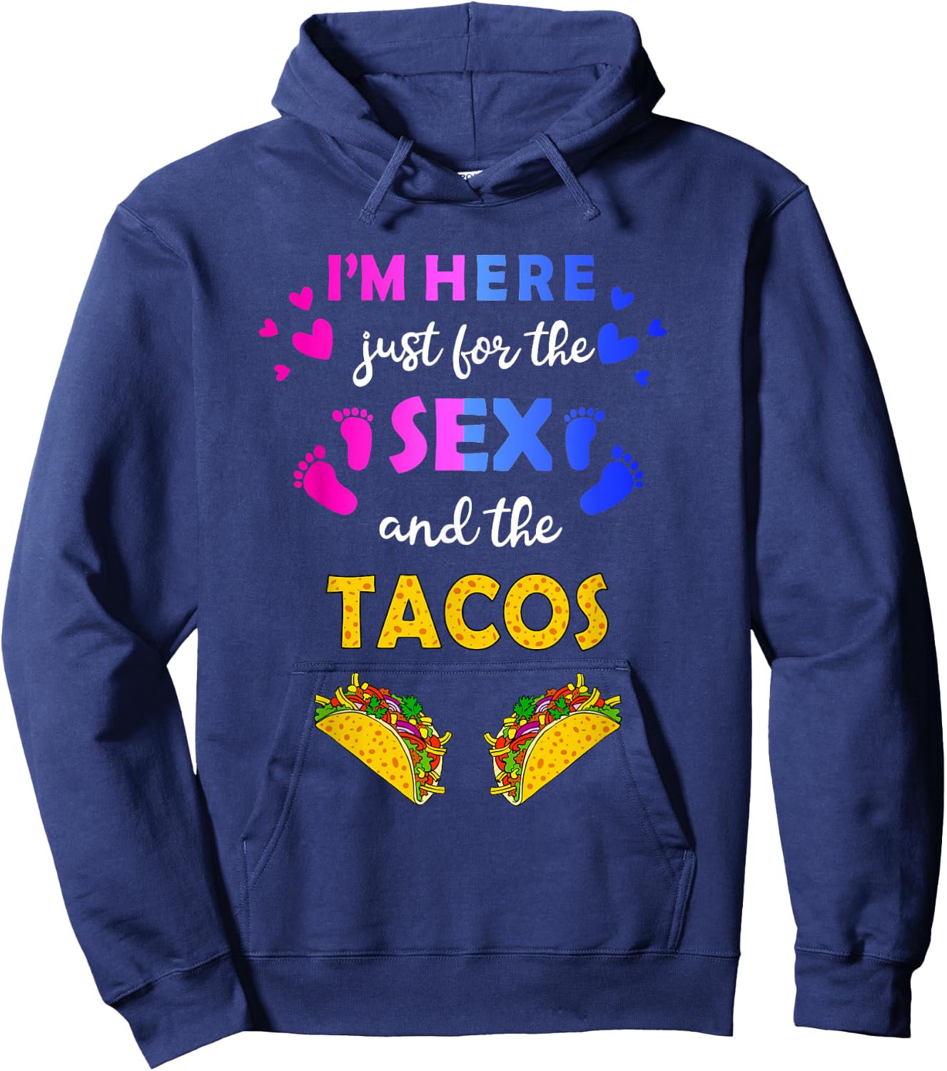 Keeper of Gender Reveal Idea- Taco Gender Reveal Hoodie - Hoodie | Navy