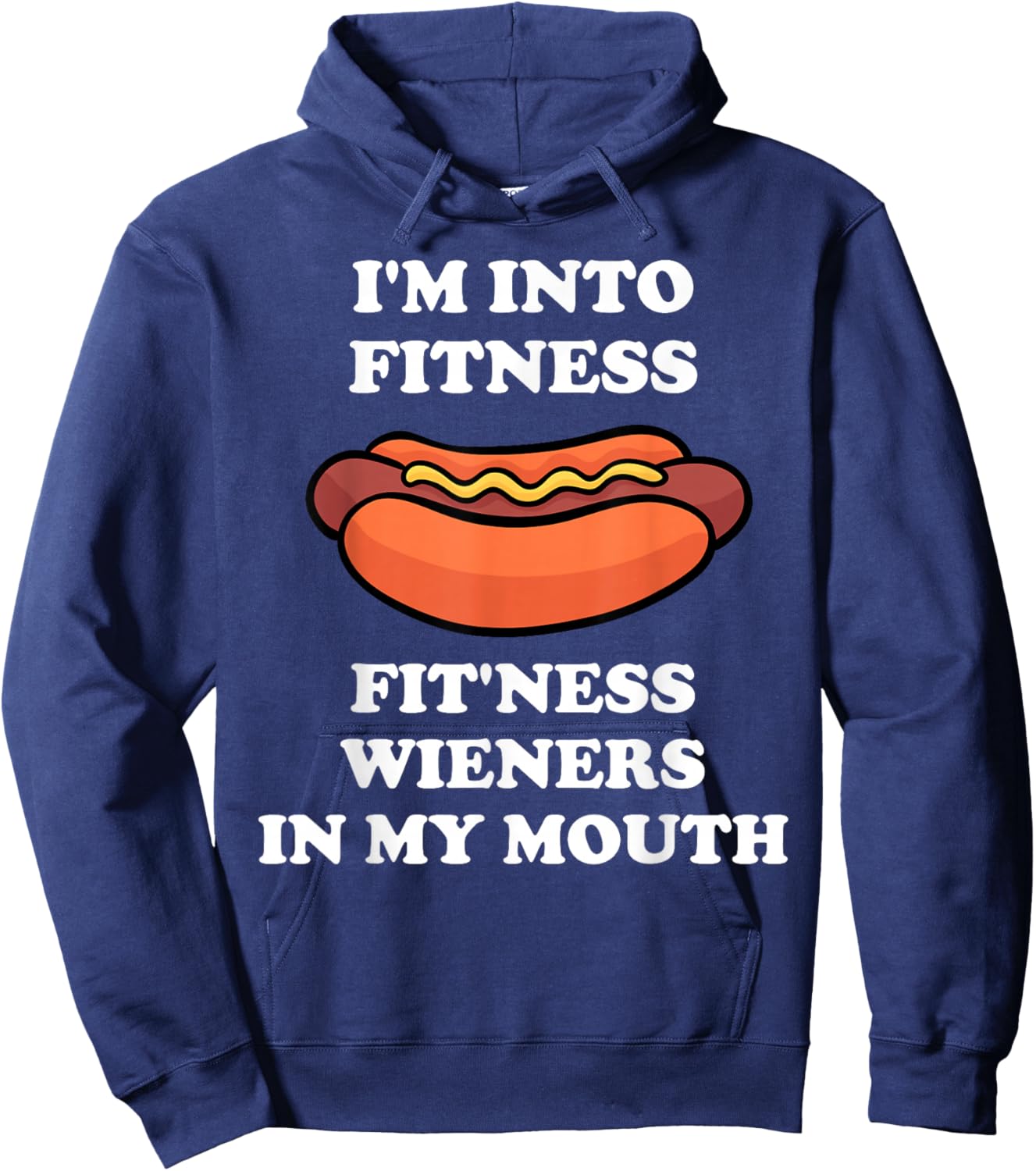 4th of July Funny Inappropriate Hotdog Women Hoodie - Hoodie | Navy