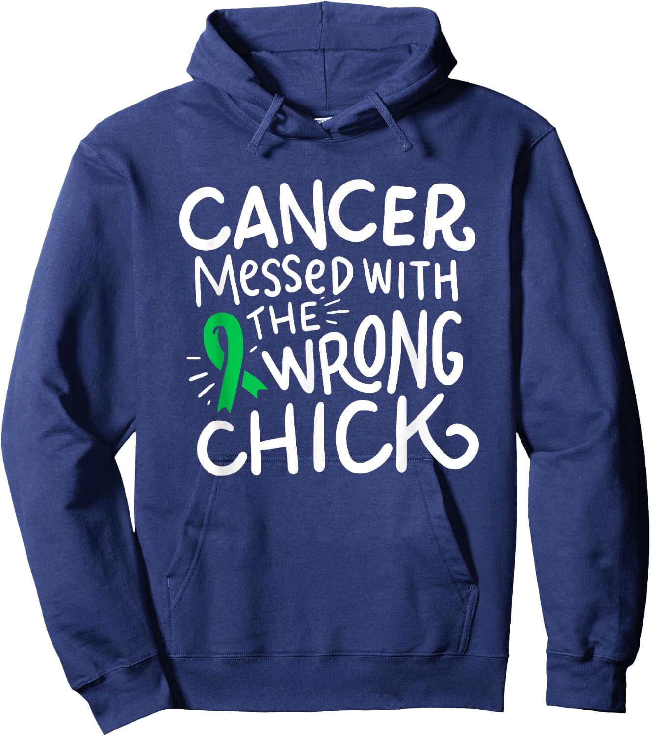 Gallbladder Cancer Survivor Bile Duct Chemo Green Ribbon Hoodie - Hoodie | Navy