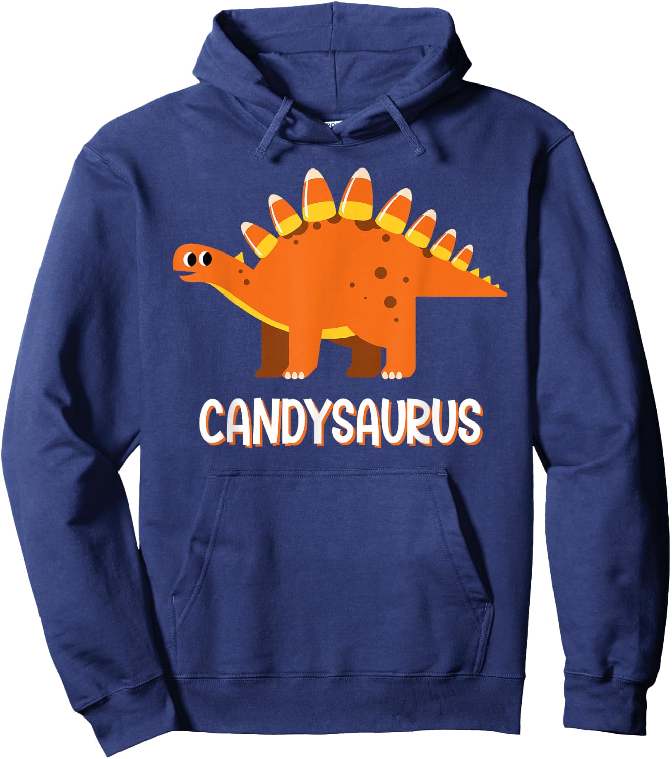 Funny Candysaurus Candy Corn Dinosaur Halloween Toddler Kid Hoodie - Hoodie | Navy