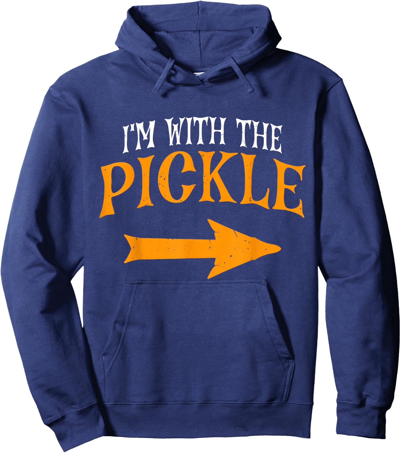 I'm With Pickle Halloween Costume Funny Couples Pickle Hoodie - Hoodie | Navy
