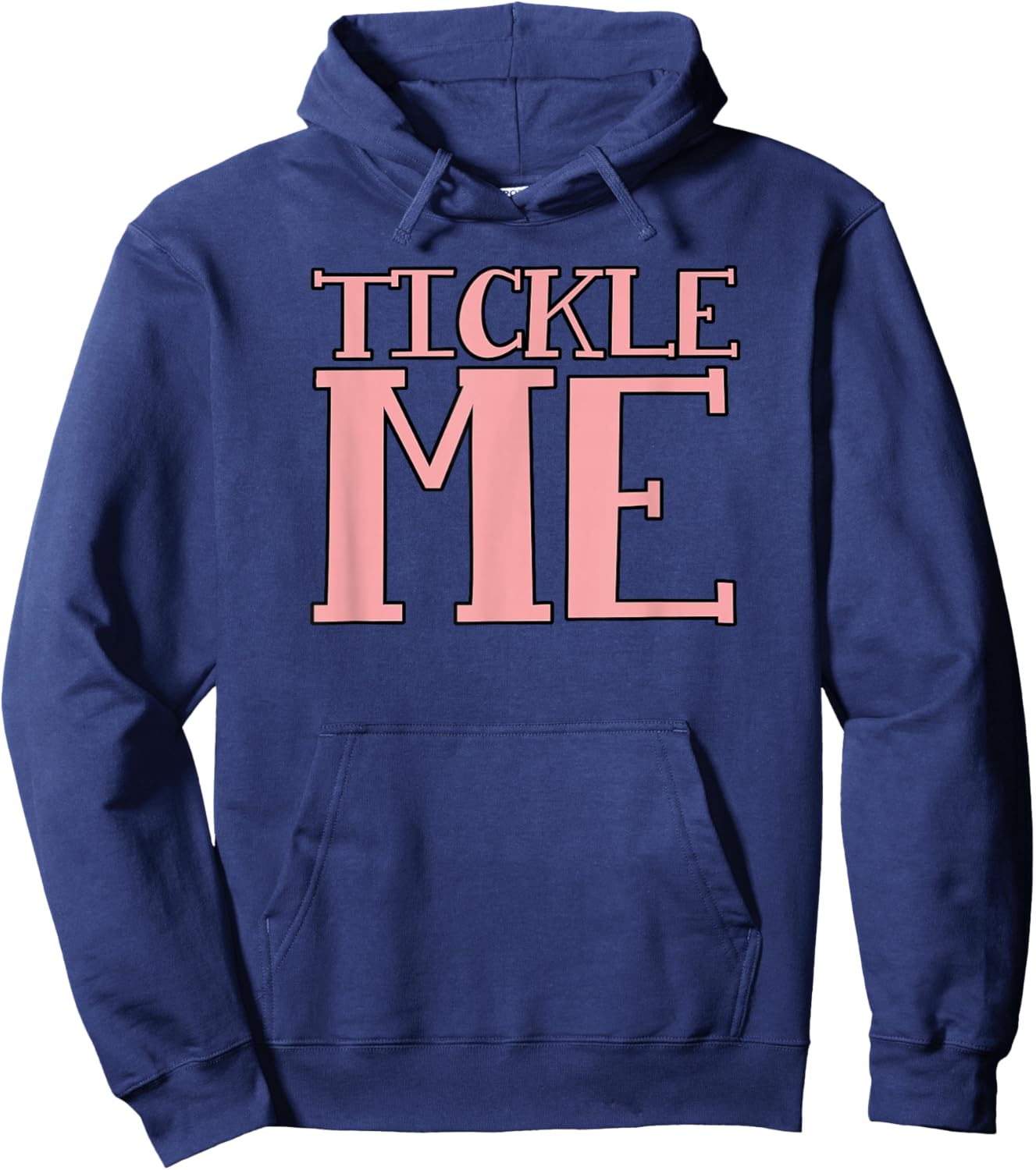 Ticklish Designs - Black - Small - - Short Sleeve - Letter Print - Family, Friends, Students Hoodie - Hoodie | Navy