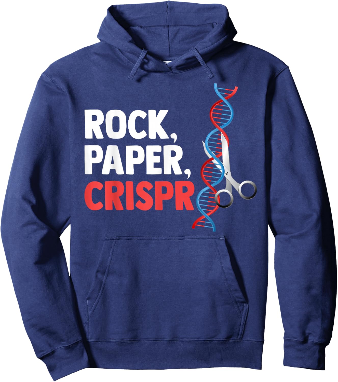 Crispr Rock Paper Scientist Biologist Hoodie - Hoodie | Navy