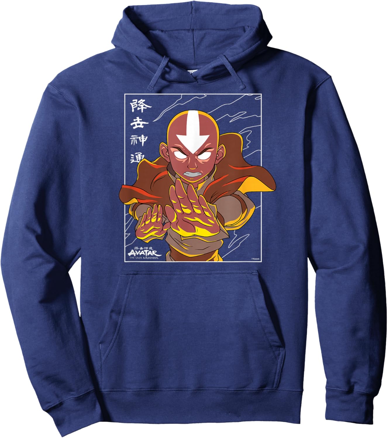 Avatar The Last Airbender - Aang Avatar State Hoodie - Hoodie | Navy