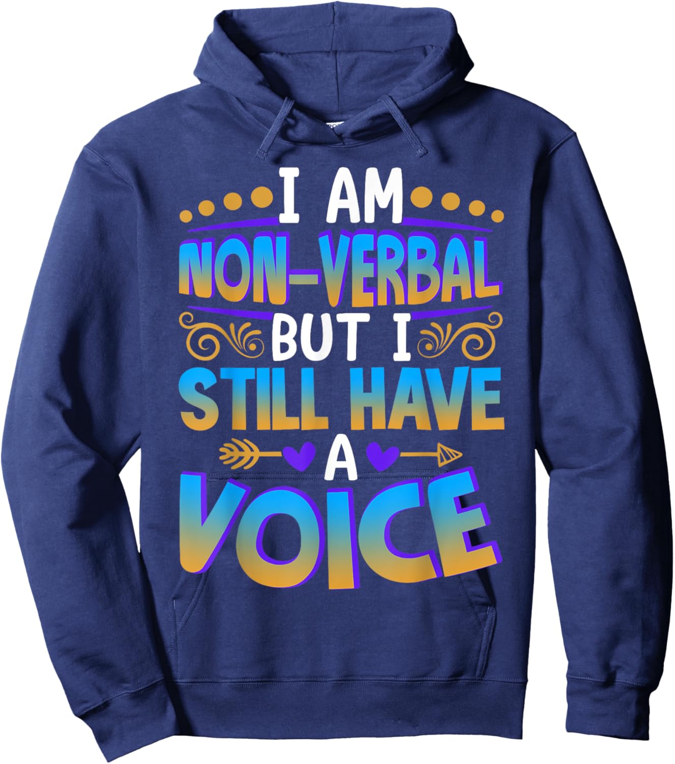 Special Needs NonVerbal Autism Awesome Gift Hoodie - Hoodie | Navy