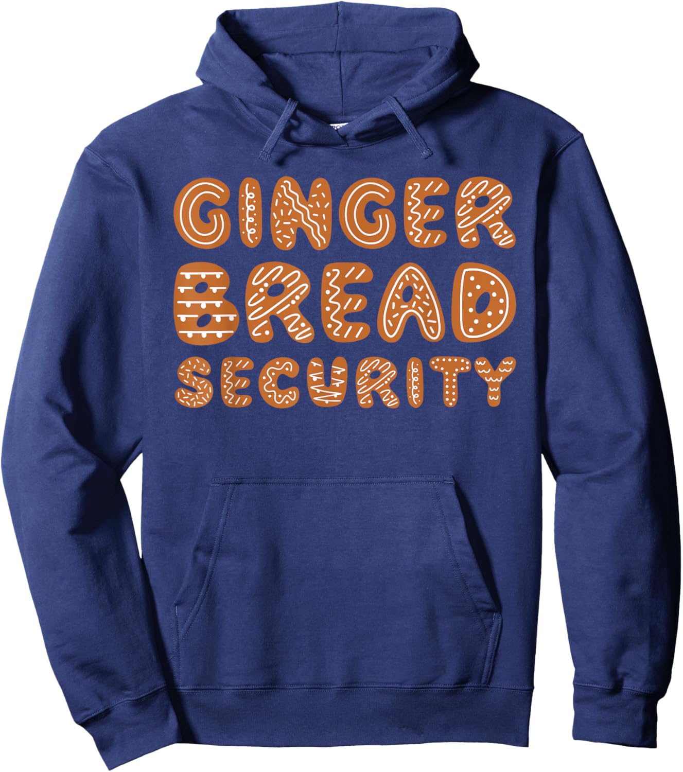Gingerbread Security Family Christmas Costume Mom Dad Hoodie - Hoodie | Navy