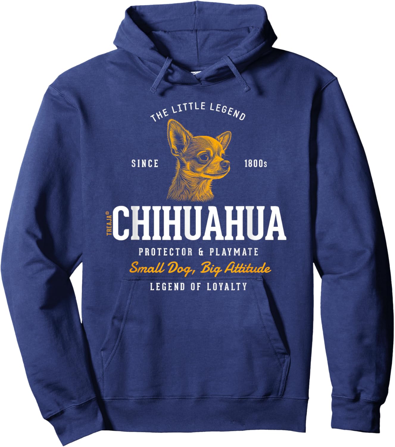 Vintage Styled Retro Chihuahua Hoodie - Hoodie | Navy