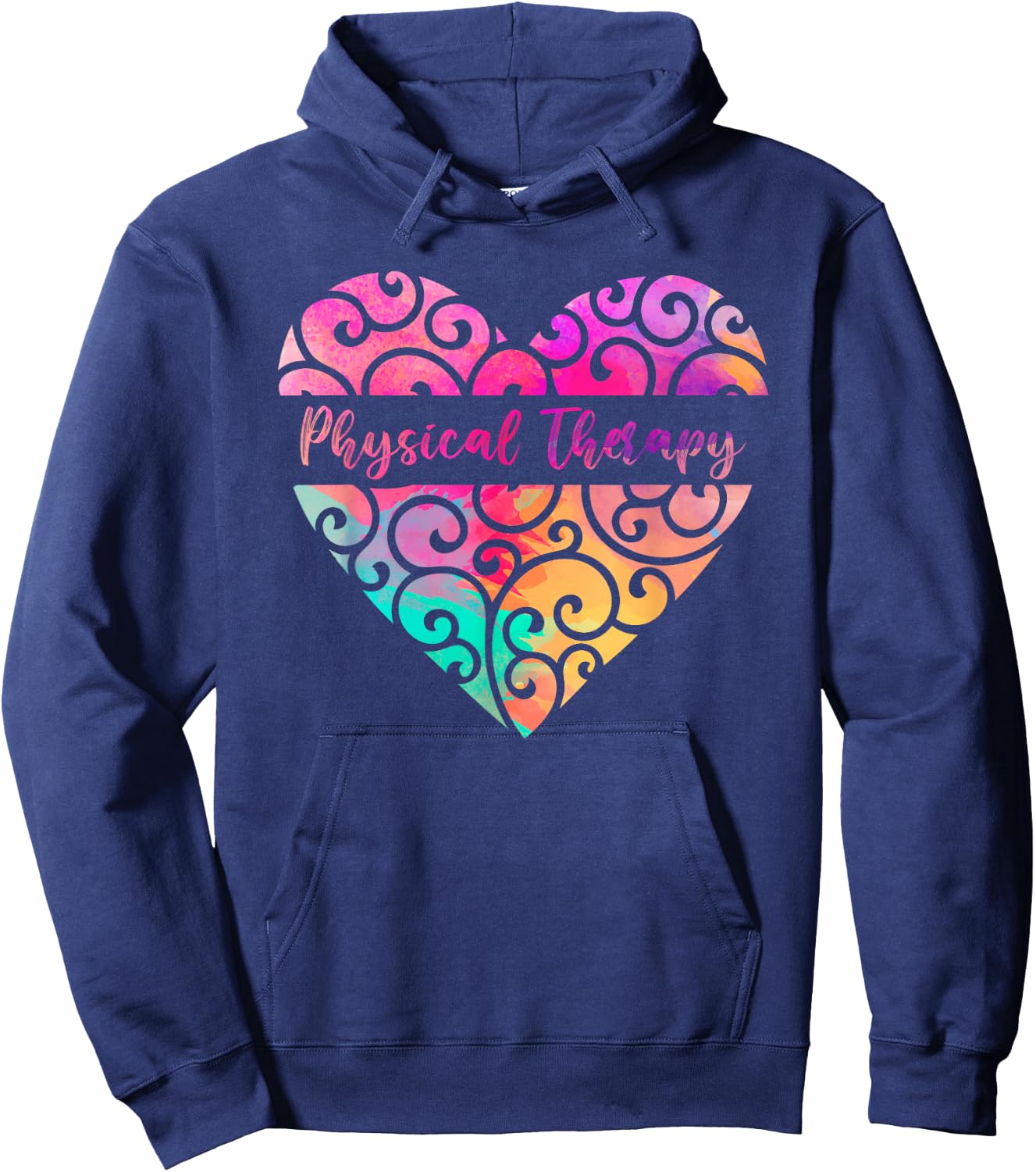 DPT PTA Heart Valentines Day Gift Love Physical Therapy Hoodie - Hoodie | Navy