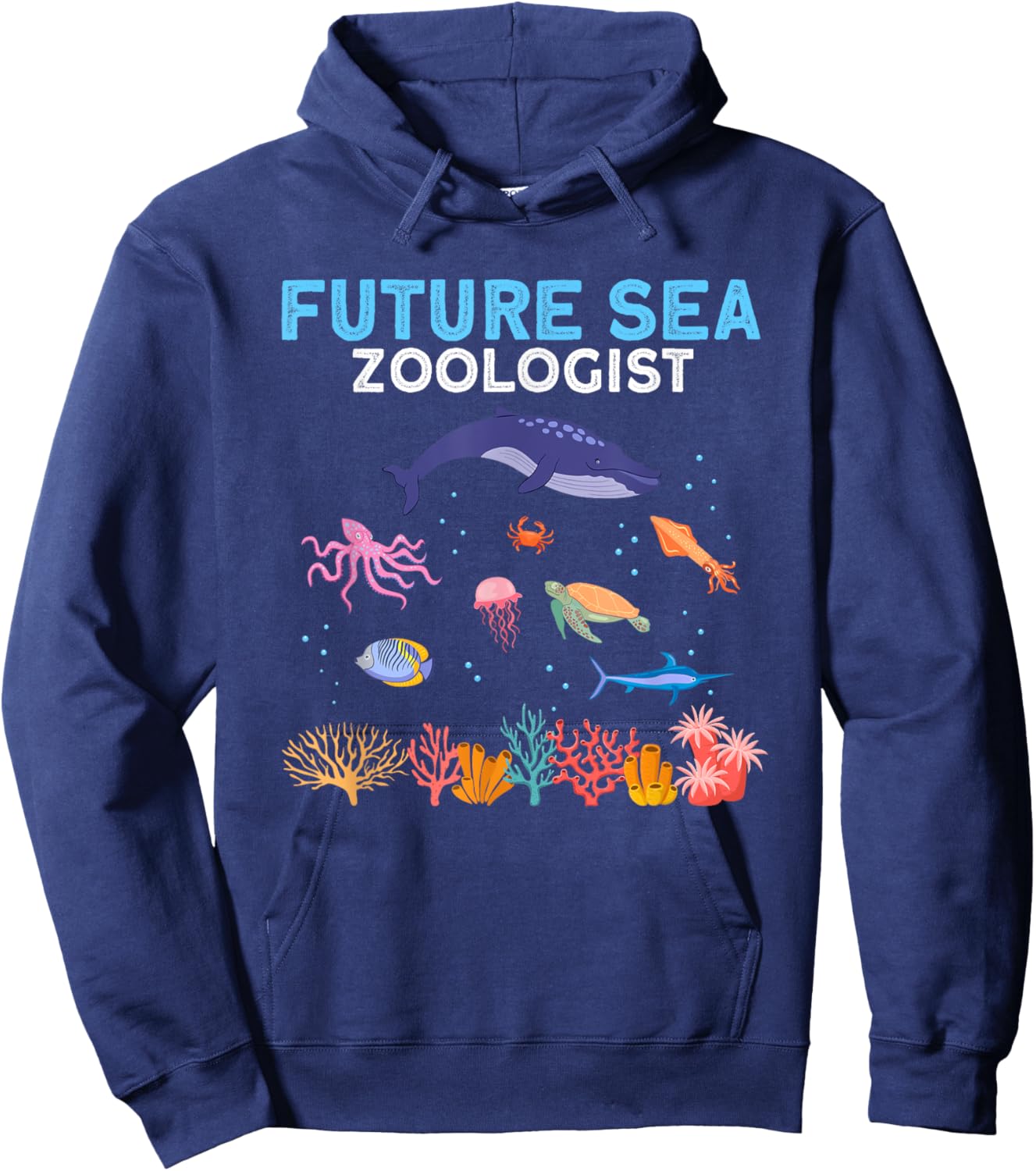 Future Sea Zoologist Ocean Student Marine Biologist Hoodie - Hoodie | Navy