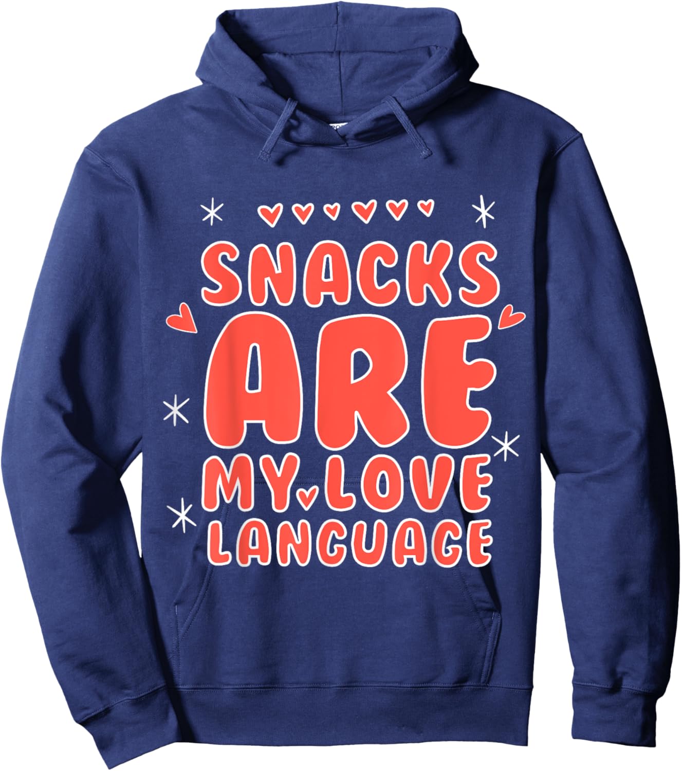 Snacks Are My Love Language Funny Valentines Day Toddler Kid Hoodie - Hoodie | Navy