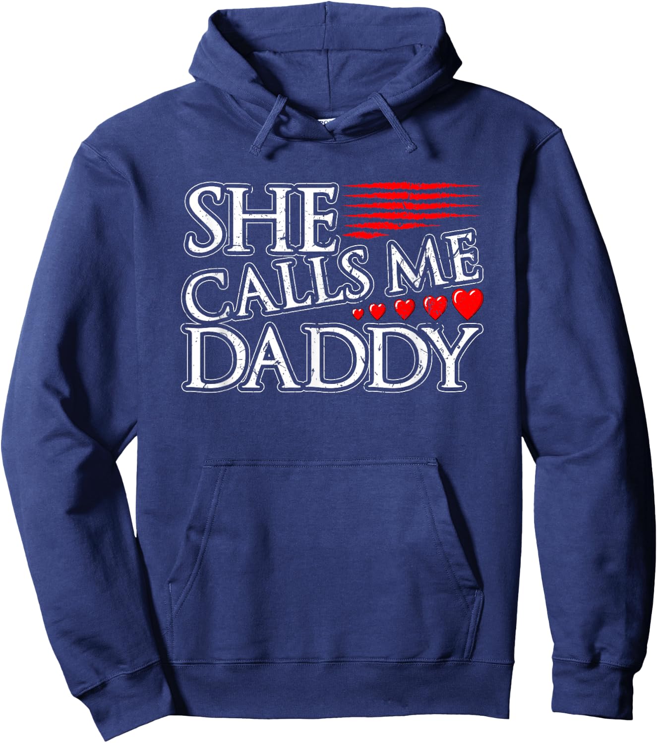 She Calls Me Daddy Sexy DDLG Kinky BDSM Sub Dom Submissive Hoodie - Hoodie | Navy