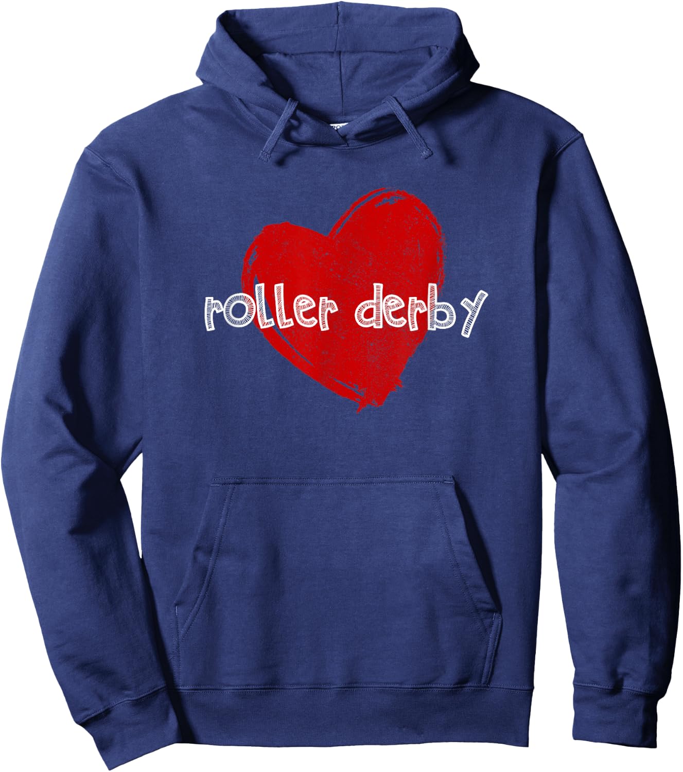 Love Roller Derby Heart Funny Cute Gift Skaters Girls Hoodie - Hoodie | Navy