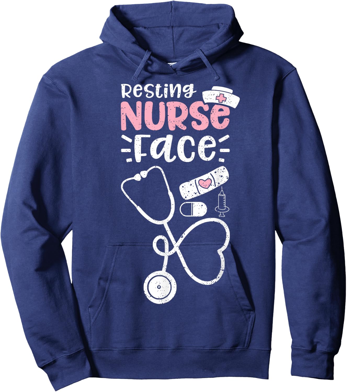 Resting Nurse Face Hoodie - Hoodie | Navy