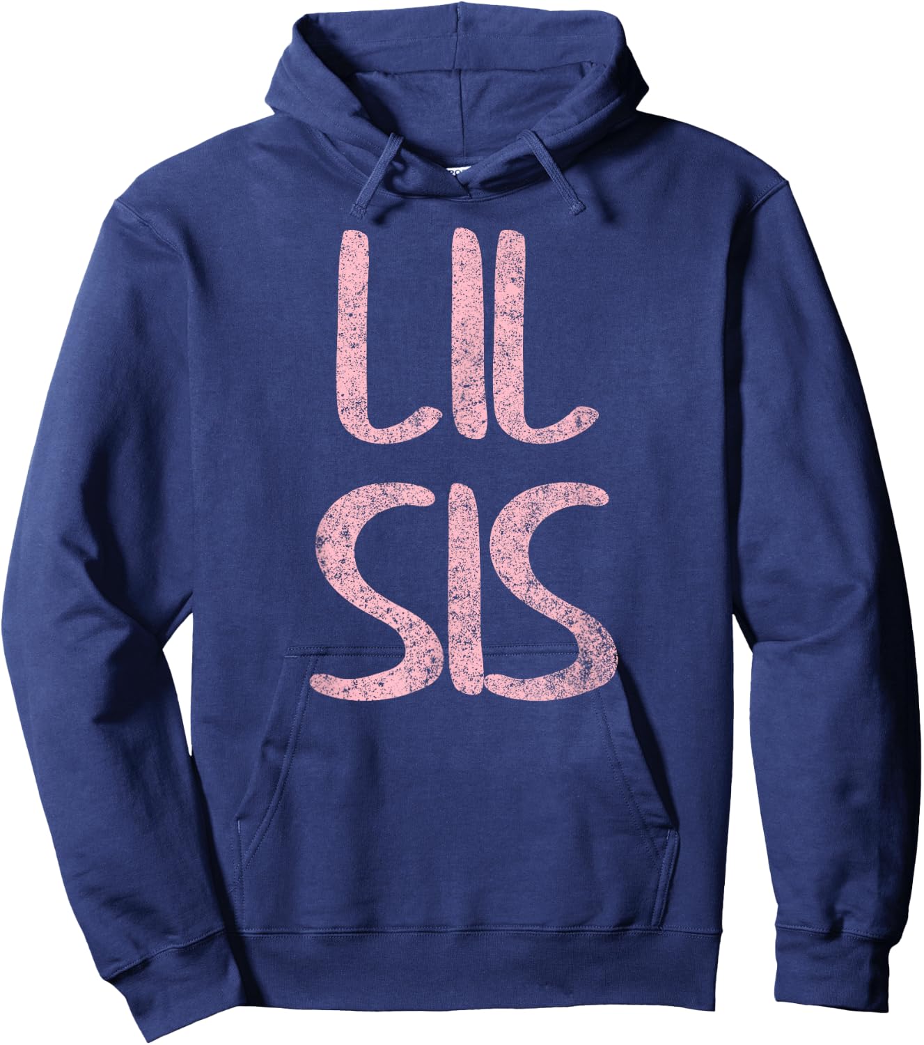 Cute Matching Siblings Brother Sister Gift Lil Sis Hoodie - Hoodie | Navy