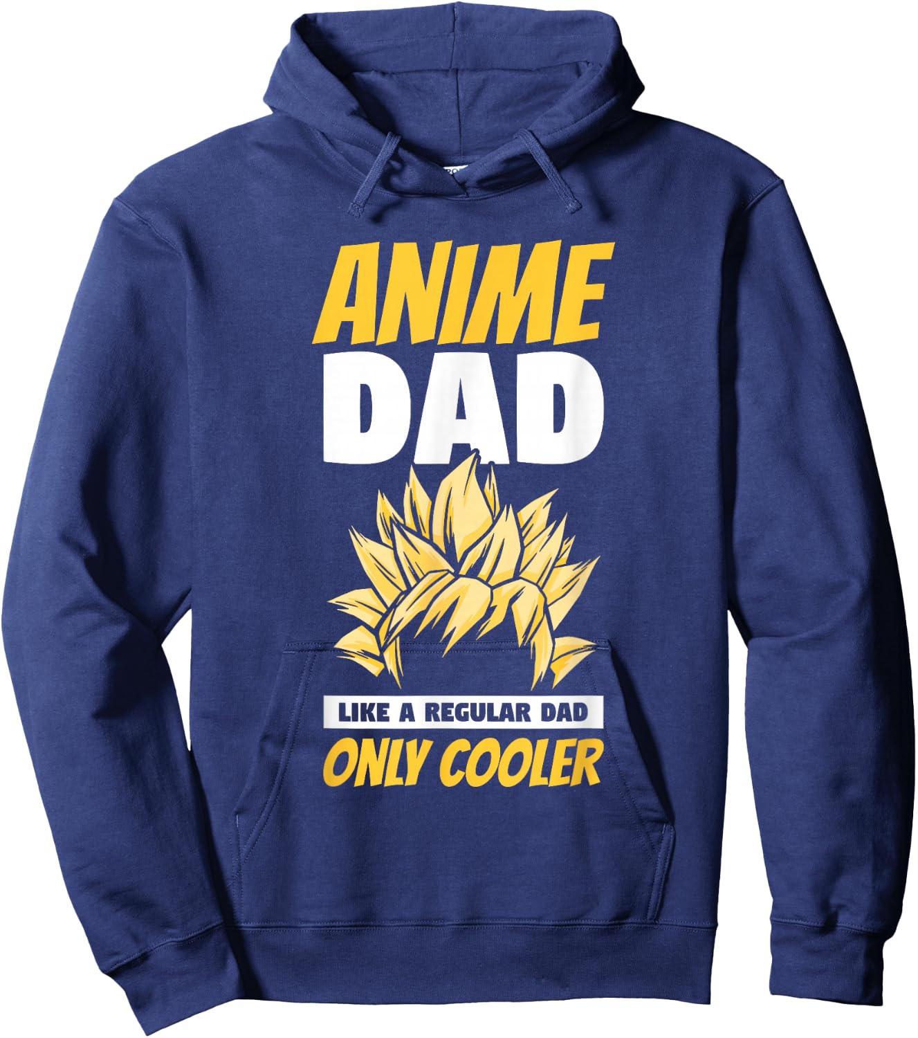 Anime Dad Like A Regular Dad Only Cooler Fathers Day Otaku Hoodie - Hoodie | Navy
