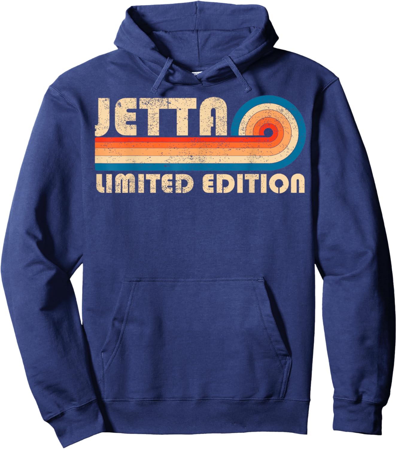 JETTA First Name Funny Retro Vintage Birthday Hoodie - Hoodie | Navy