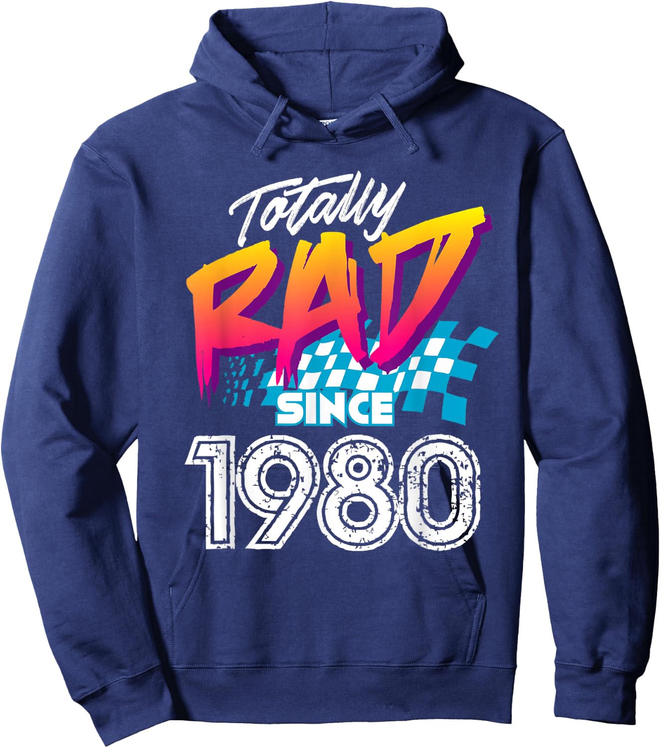 41st Birthday Gift Women - Totally Rad since 1980 Hoodie - Hoodie | Navy