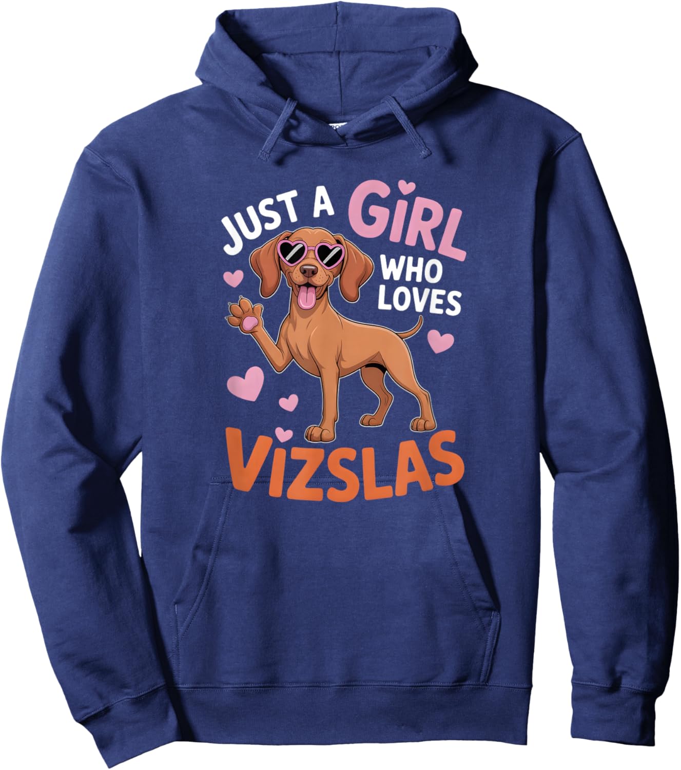 Girls Vizsla Hoodie - Hoodie | Navy