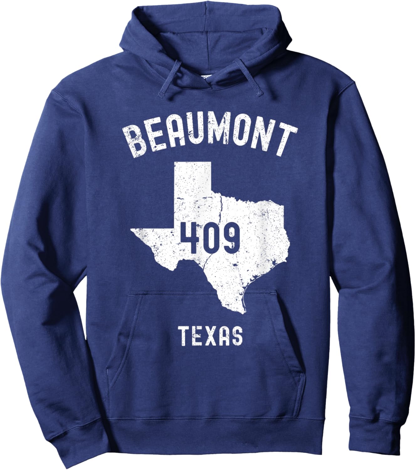 Beaumont Texas TX 409 Vintage Athletic Style Hoodie - Hoodie | Navy