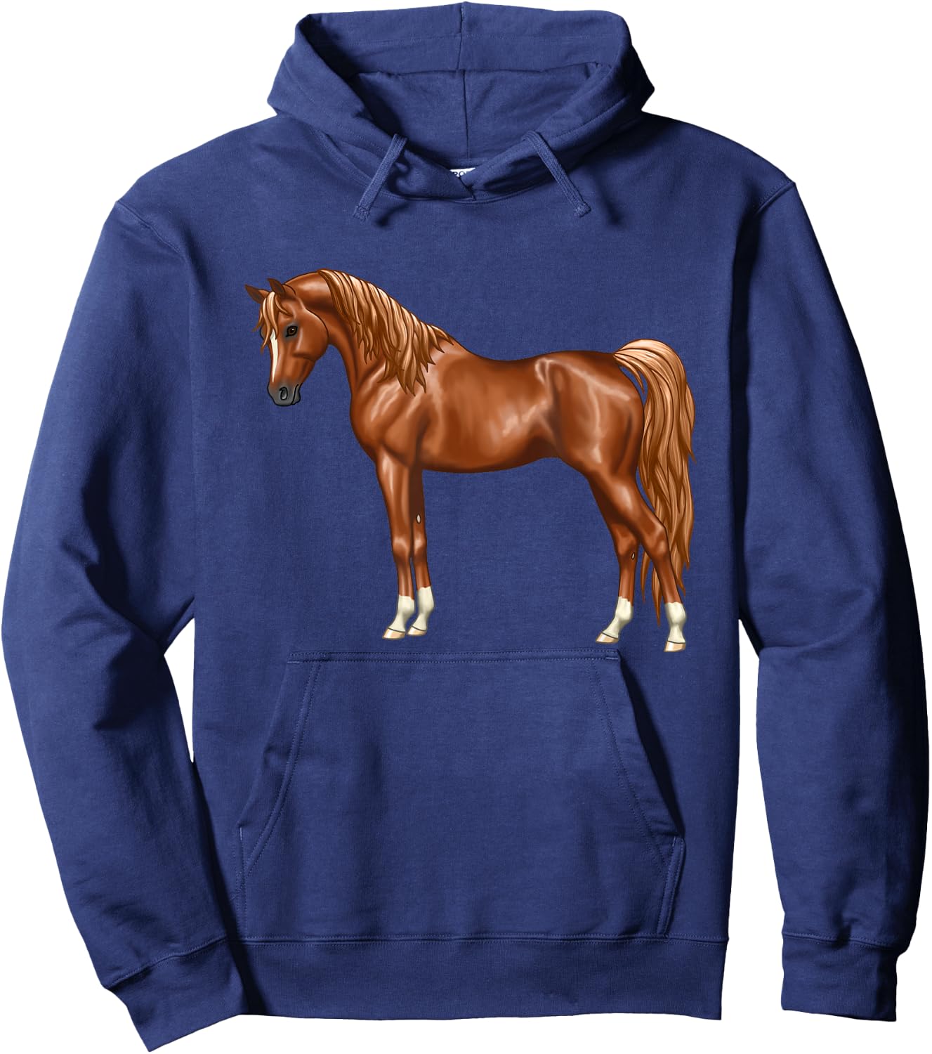 Beautiful Red Chestnut Egyptian Arabian Horse Lovers Gift Hoodie - Hoodie | Navy